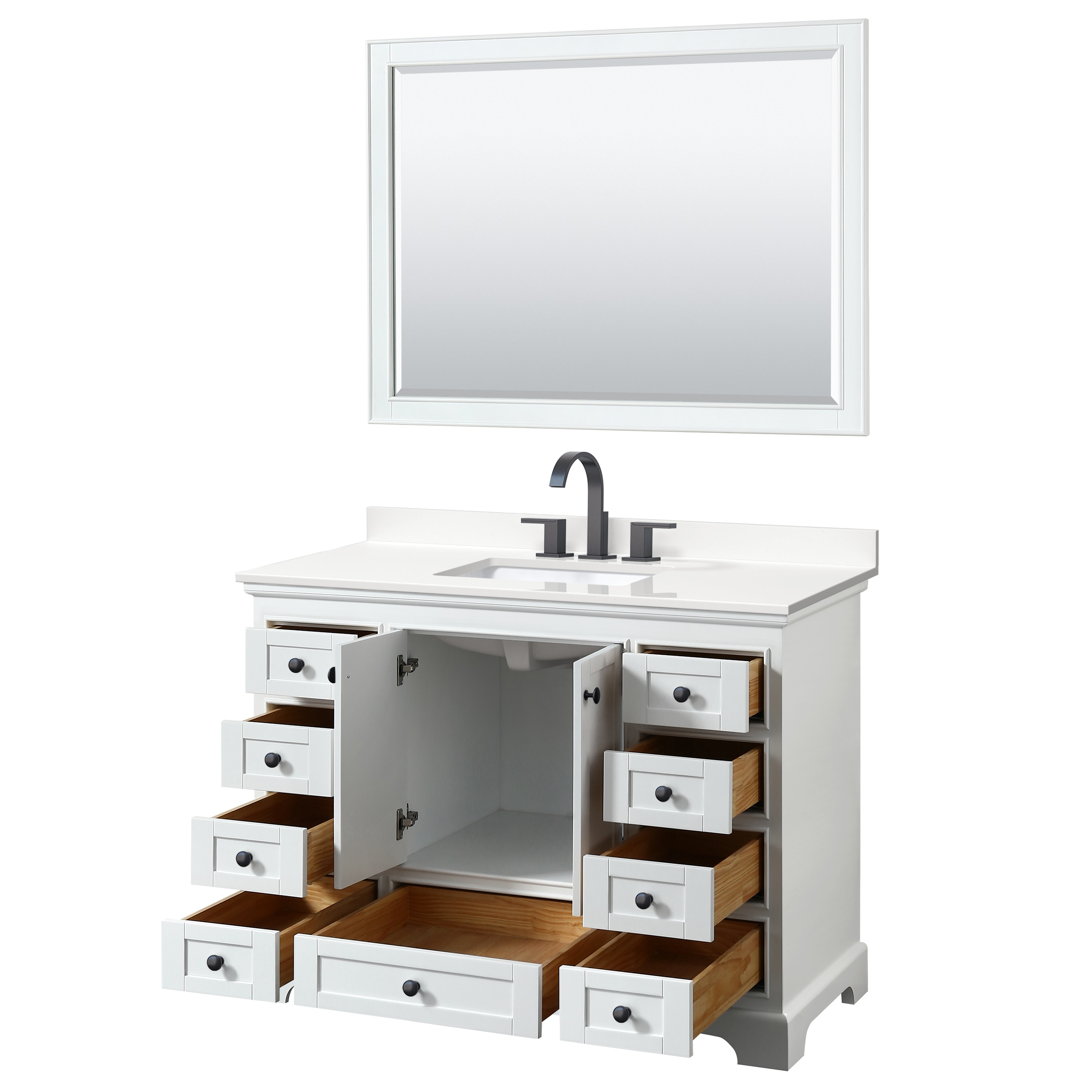 Wyndham Collection WCS202048SWBWQUS3M46 Bath-Vanity-Combo - View #2