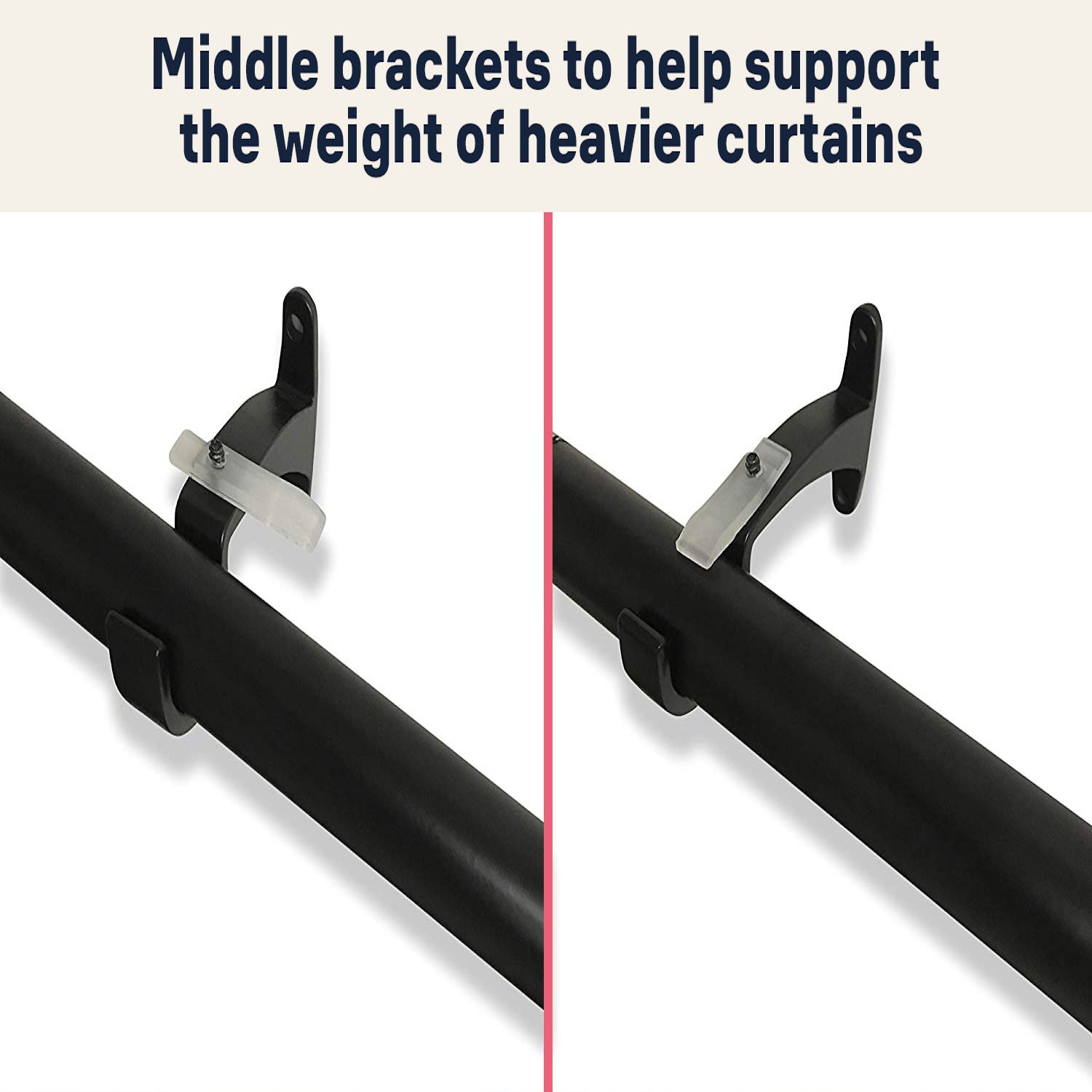 HLC.me WRP-BLK48 Curtain-Rods - View #2