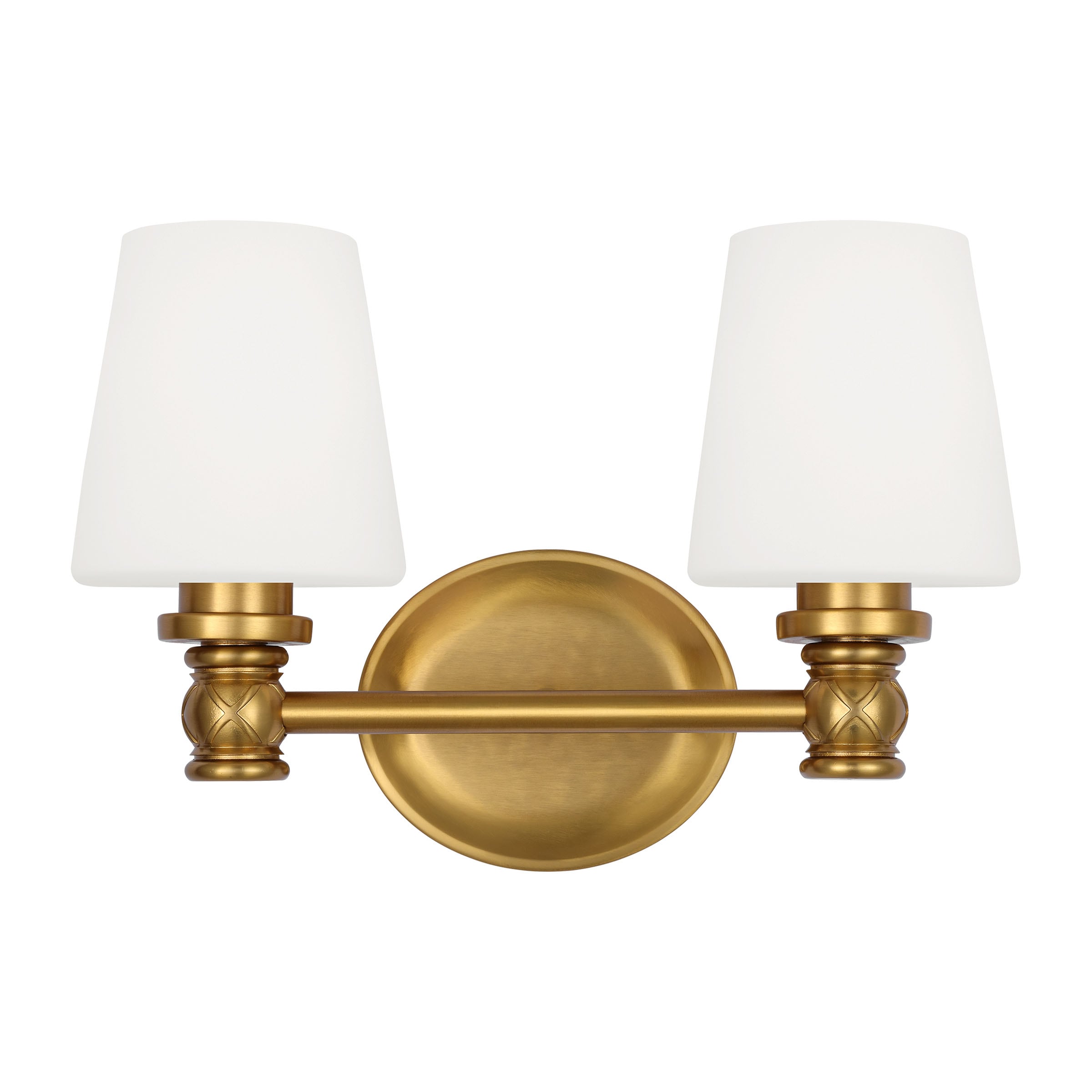 Generation Lighting VS22102BBS Xavierre 14-in 2 -Light Satin Brass Transitional Vanity light