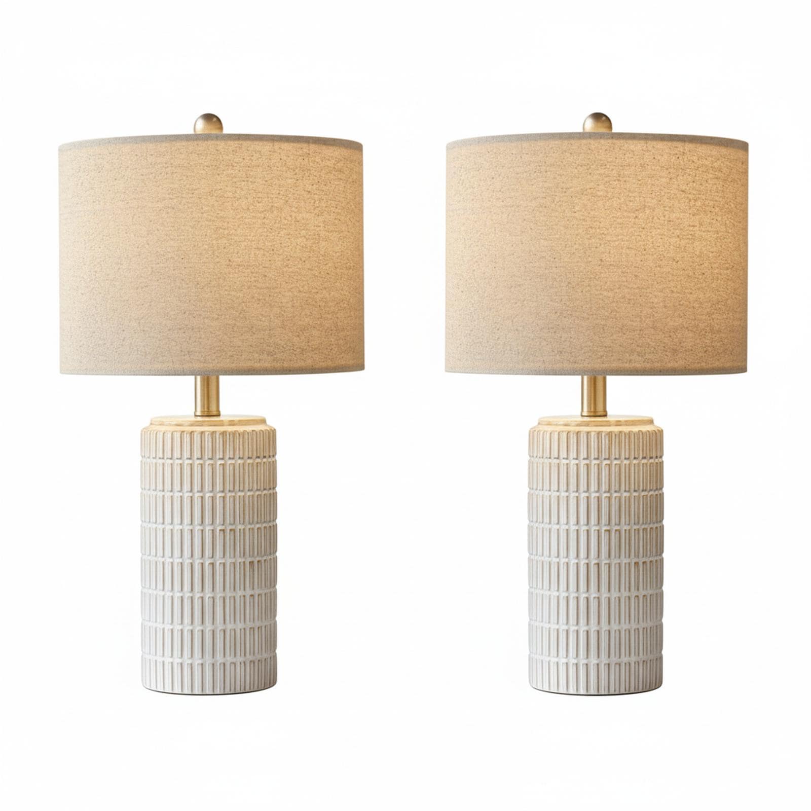OMOMMD set of two 23 inch modern minimalist table lamps an ideal choice for living rooms bedrooms and farmhouse style interiors perfect as a housewarming gift or a home decor accent