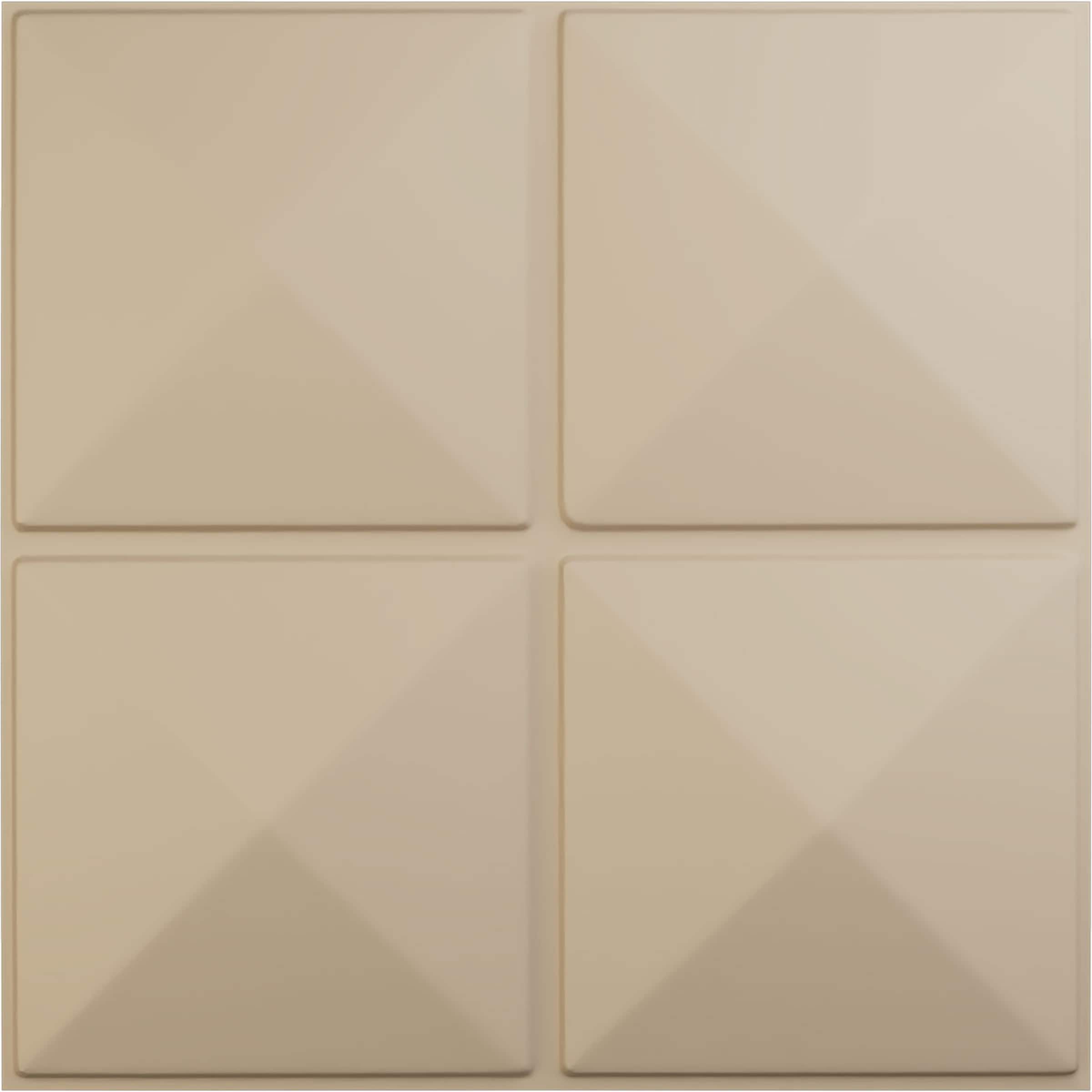 Ekena Millwork WP20X20RIGBE 19-5/8-in x 19-5/8-in Embossed Paintable/Stainable Brown/Tan PVC Wall Panel (