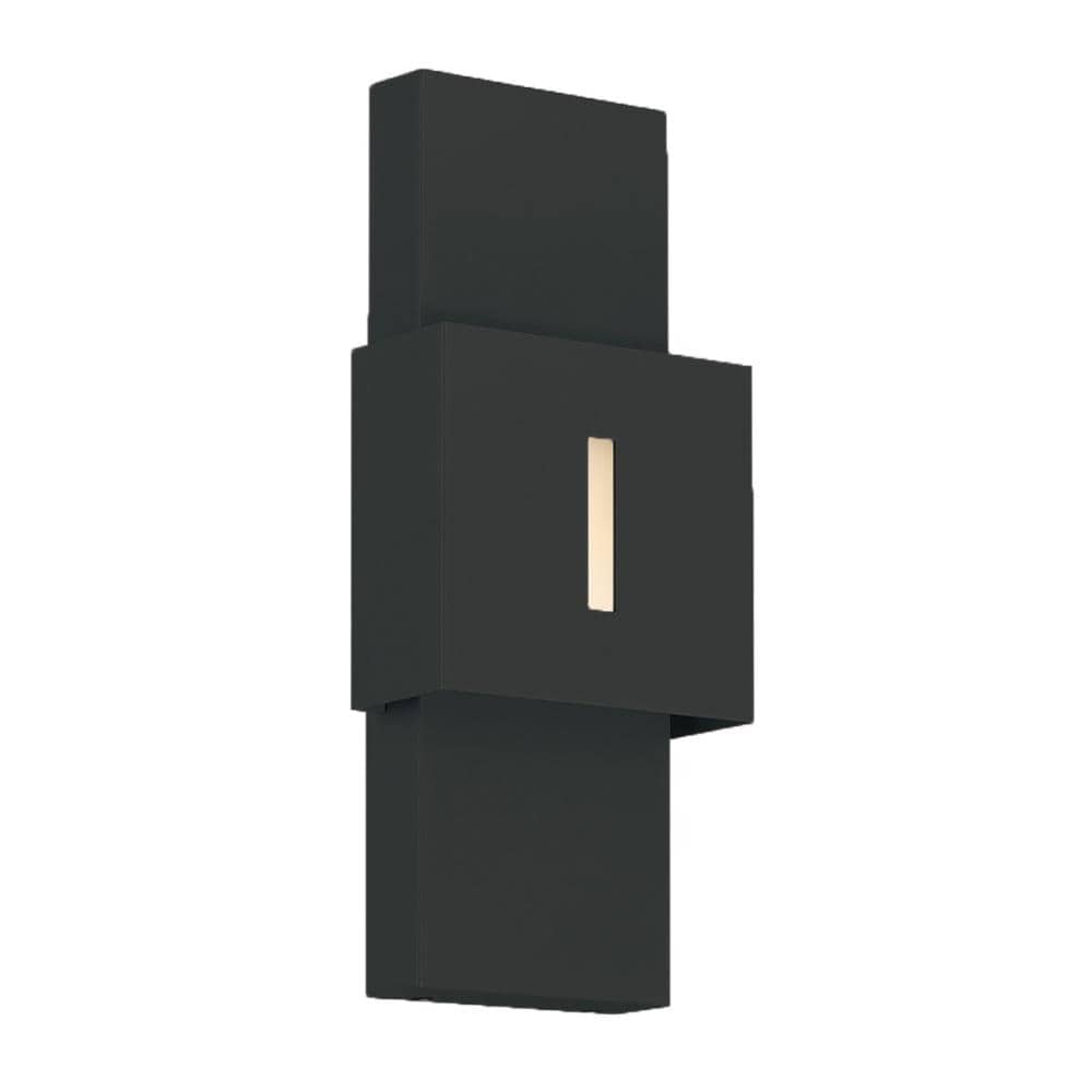 dweLED WS-W66914-BK Passage 1-Light 14-in H Black LED Outdoor Wall Light