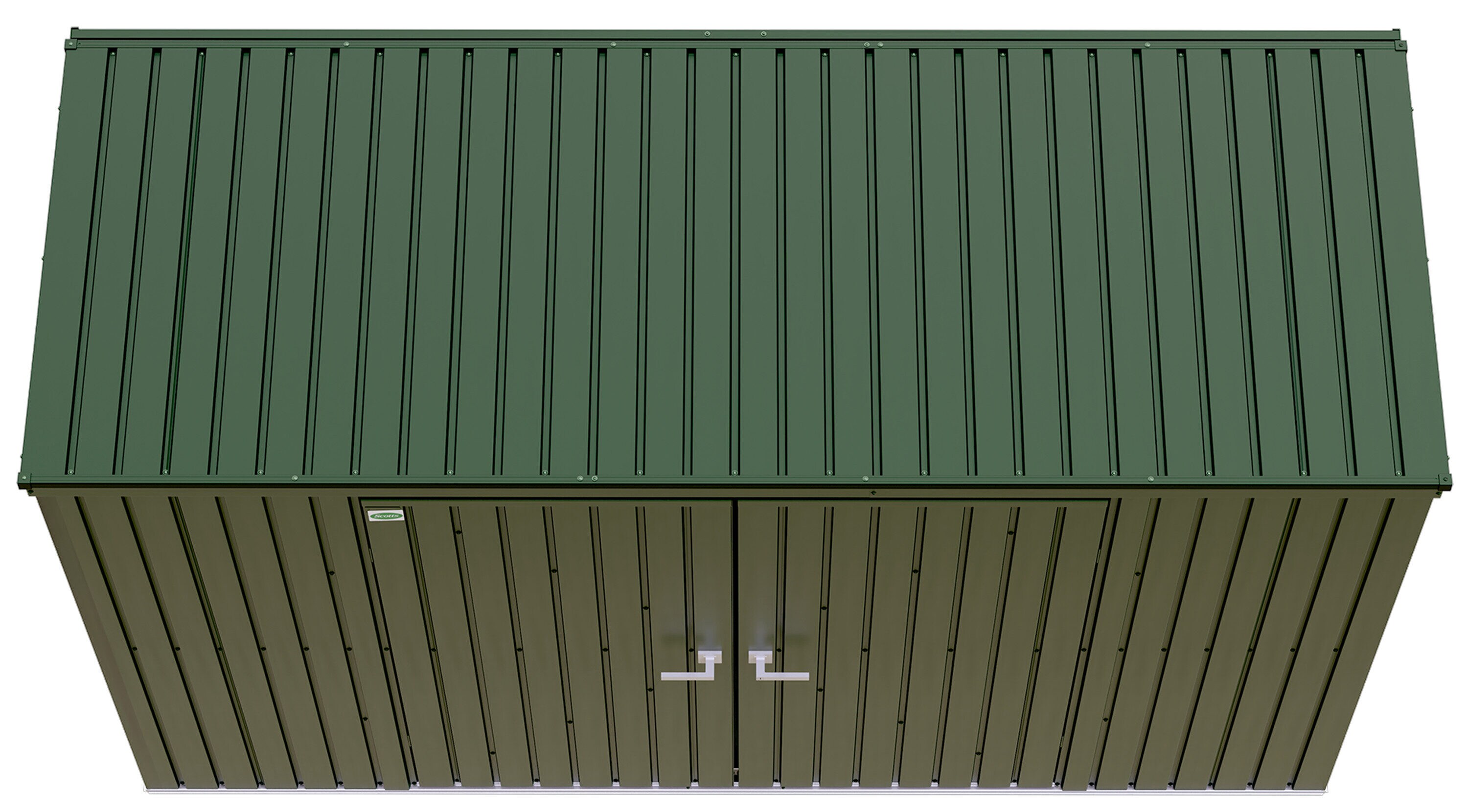 Scotts 10' x 4' Green Galvanized Steel Garden Storage Shed