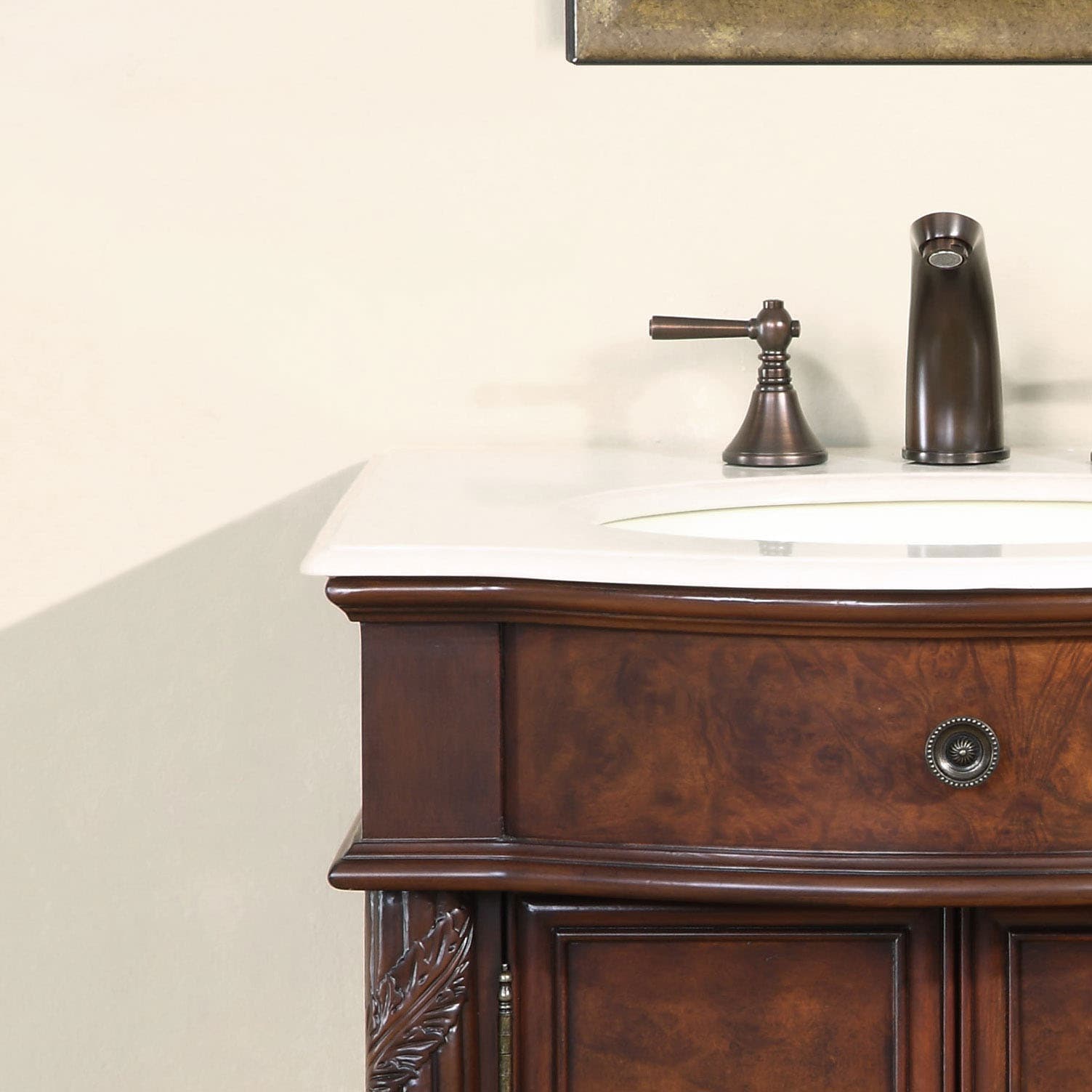 Silkroad Exclusive 36-in English Chestnut Undermount Single