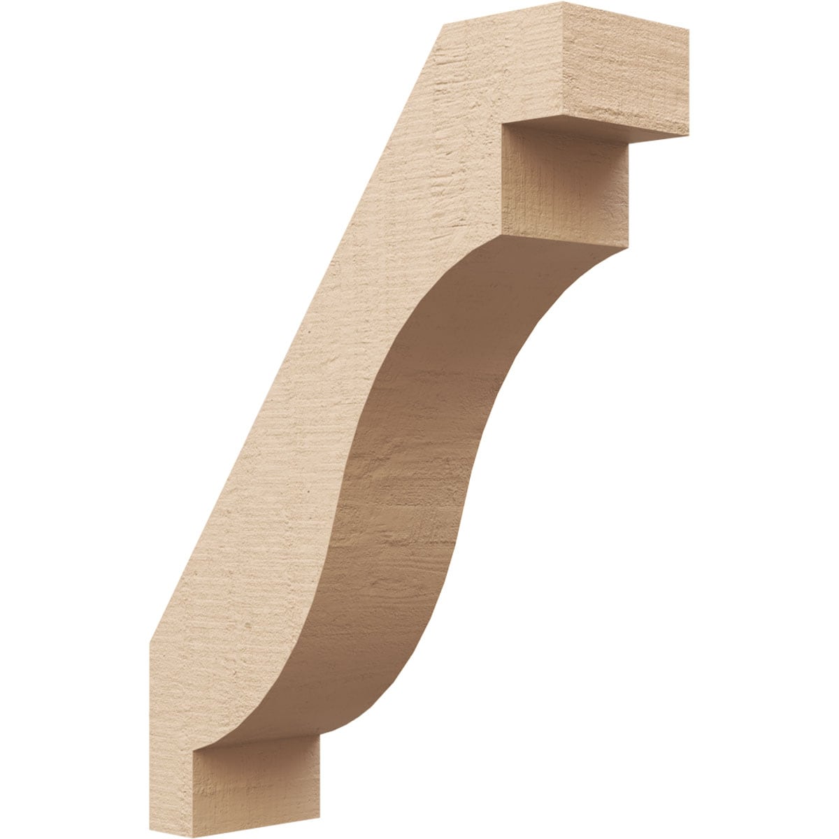 Ekena Millwork BRCUR05X16X22CHGRCPR 5-in x 22-in x 16-in Primed Urethane Copenhagen Rough Cedar TimberThane Knee Brace