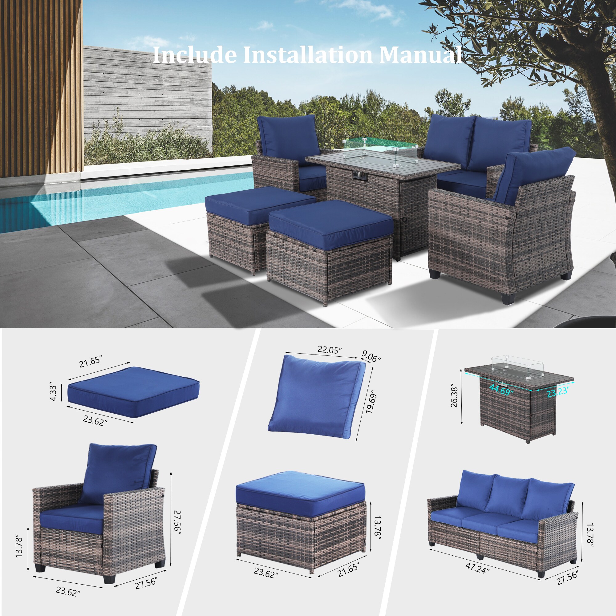 Decksplore BSMHC5001014 Patio-Conversation-Sets - View #7
