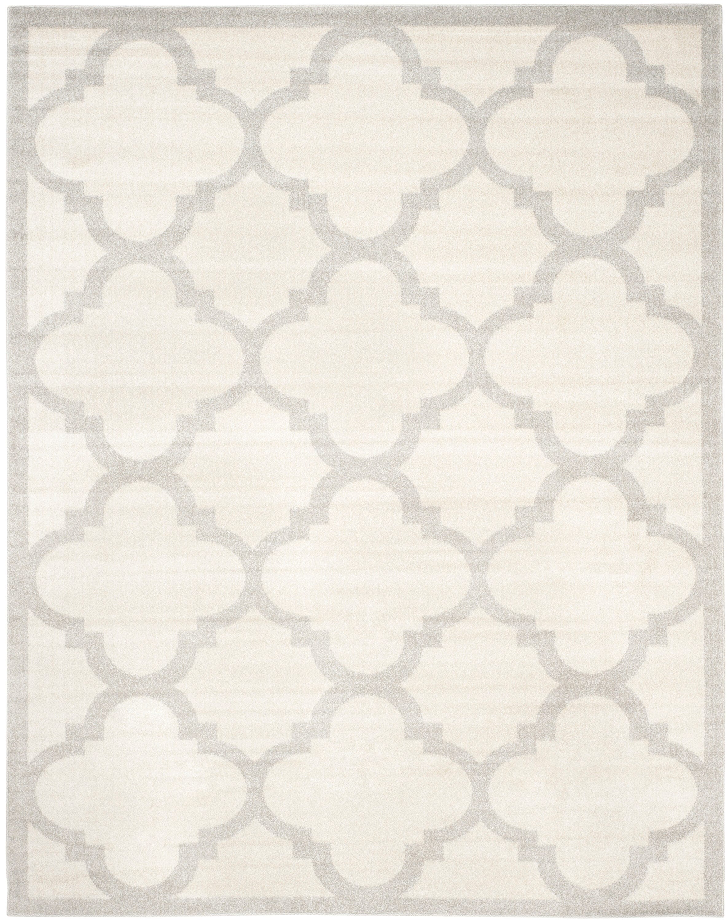 Safavieh AMT423E-6 Amherst Pompey 6 x 9 (ft) Loomed Synthetic Beige/Light Gray Rectangular Indoor/Outdoor Trellis Area rug