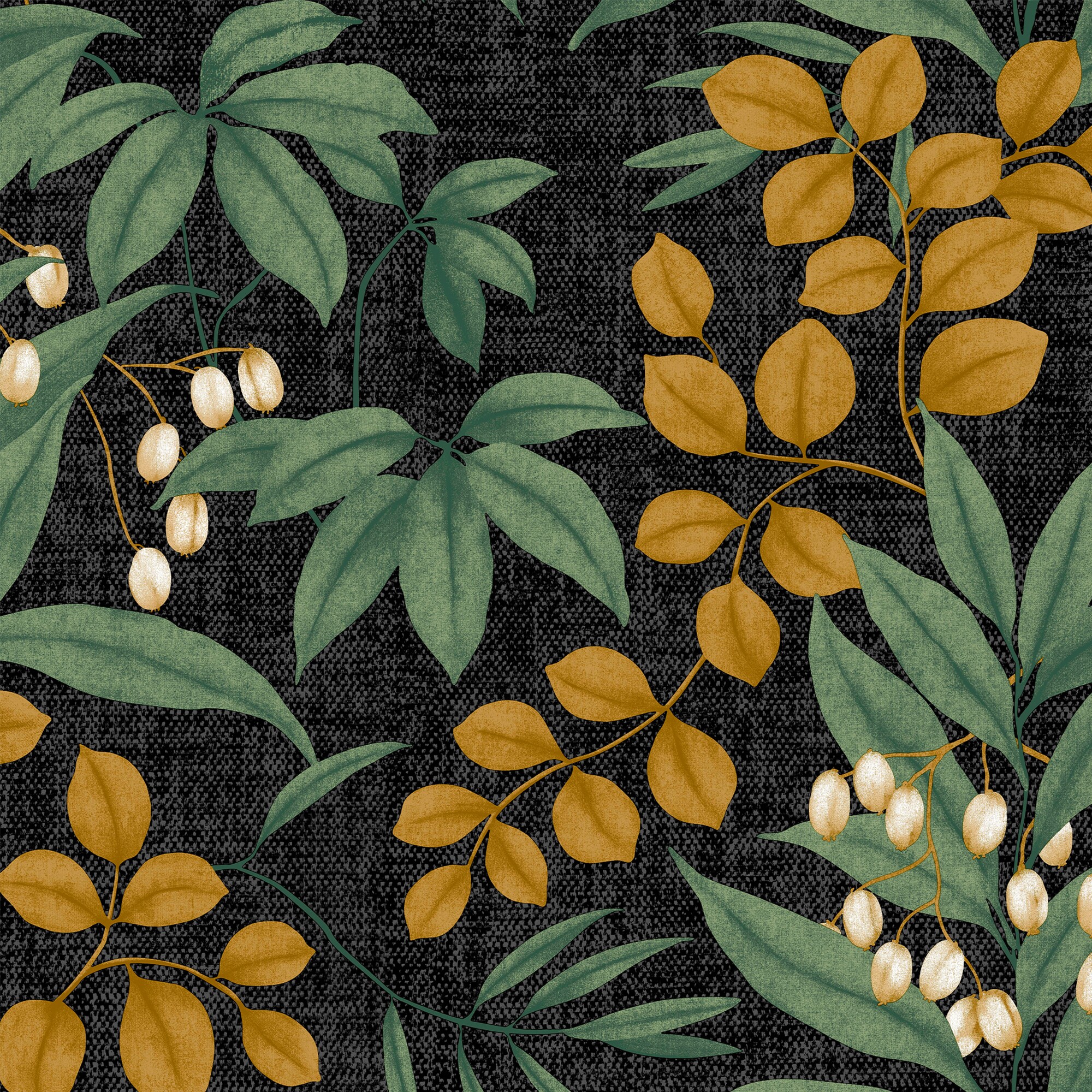 Superfresco Easy 12241194 8-in Black Non-woven Floral 56-sq ft Unpasted Paste the wall Wallpaper Sample