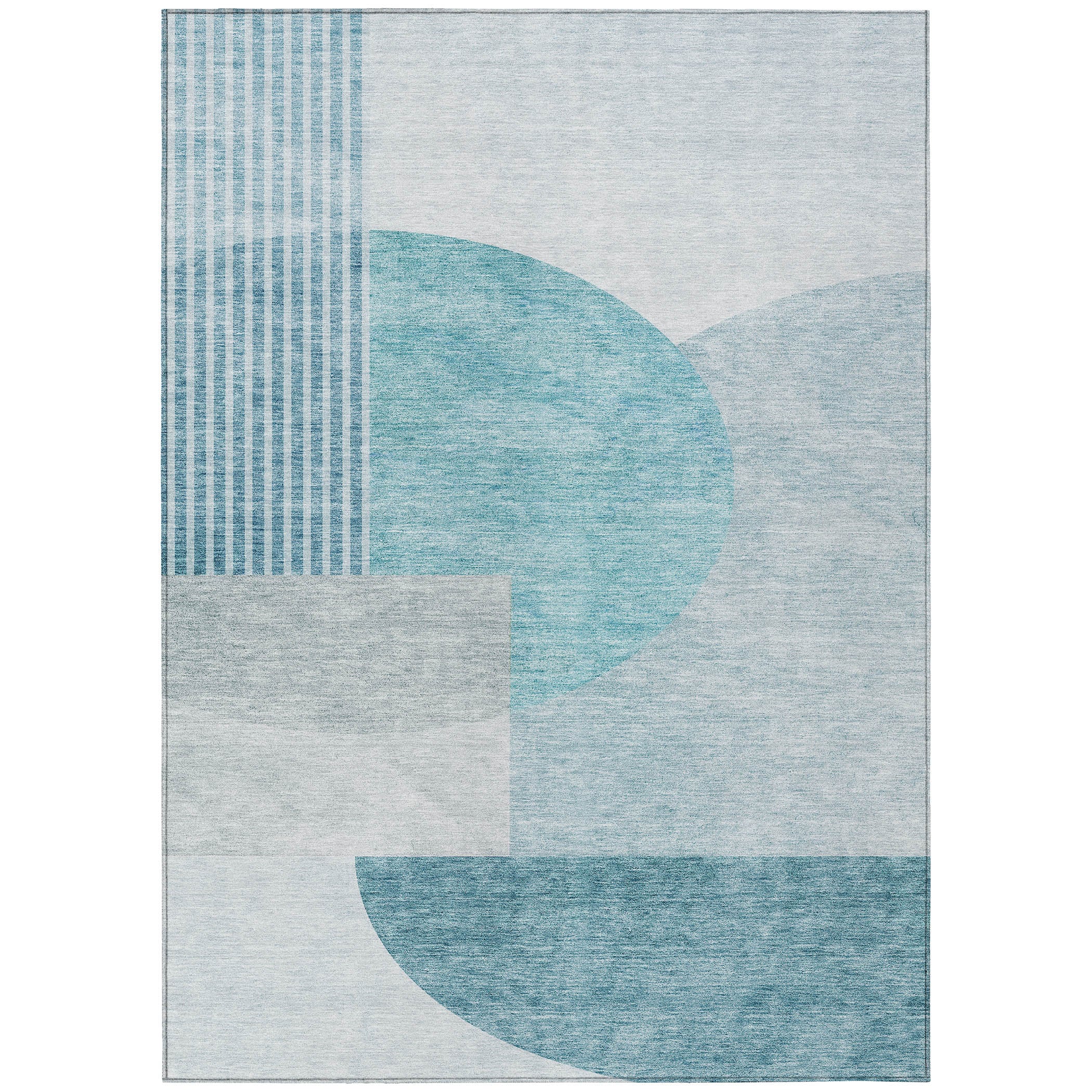 Addison Rugs ACN678TE3X5 Chantille ACN678TE 3 x 5 (ft) Polyester Teal Rectangular Indoor/Outdoor Geometric Machine washable Area rug