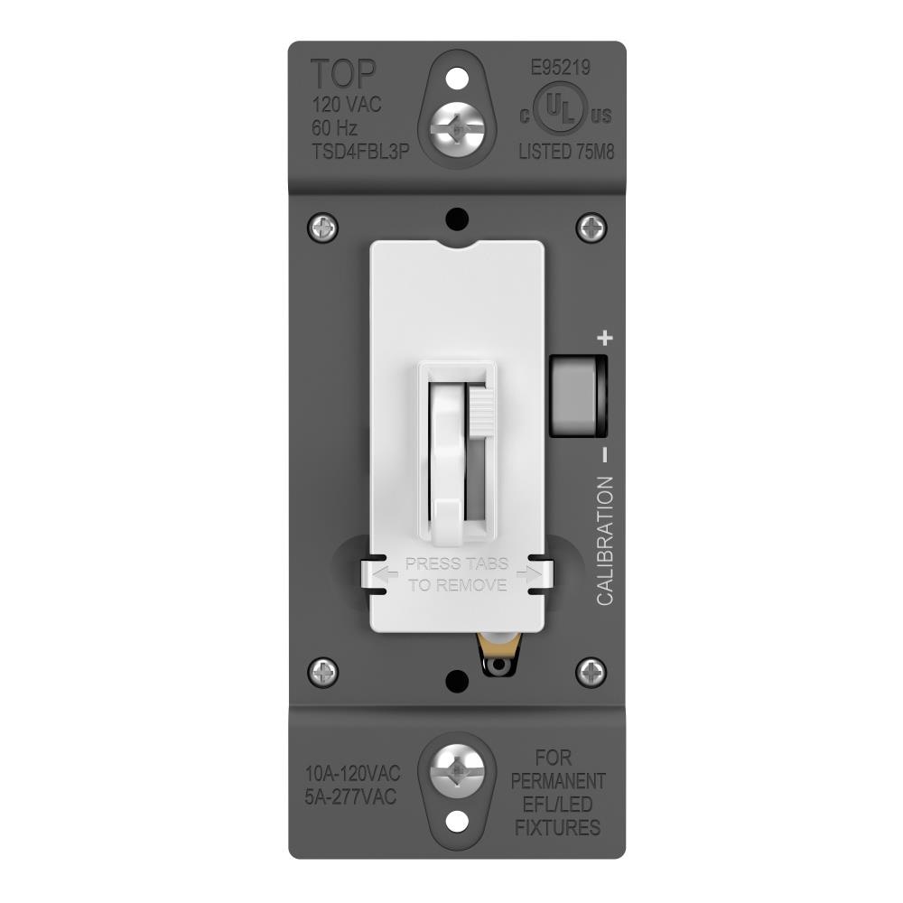 Legrand Slide Single-Pole/3-Way LED 0-10v Toggle Light Dimmer, Almond/Ivory in the Light Dimmers department at Lowes.com