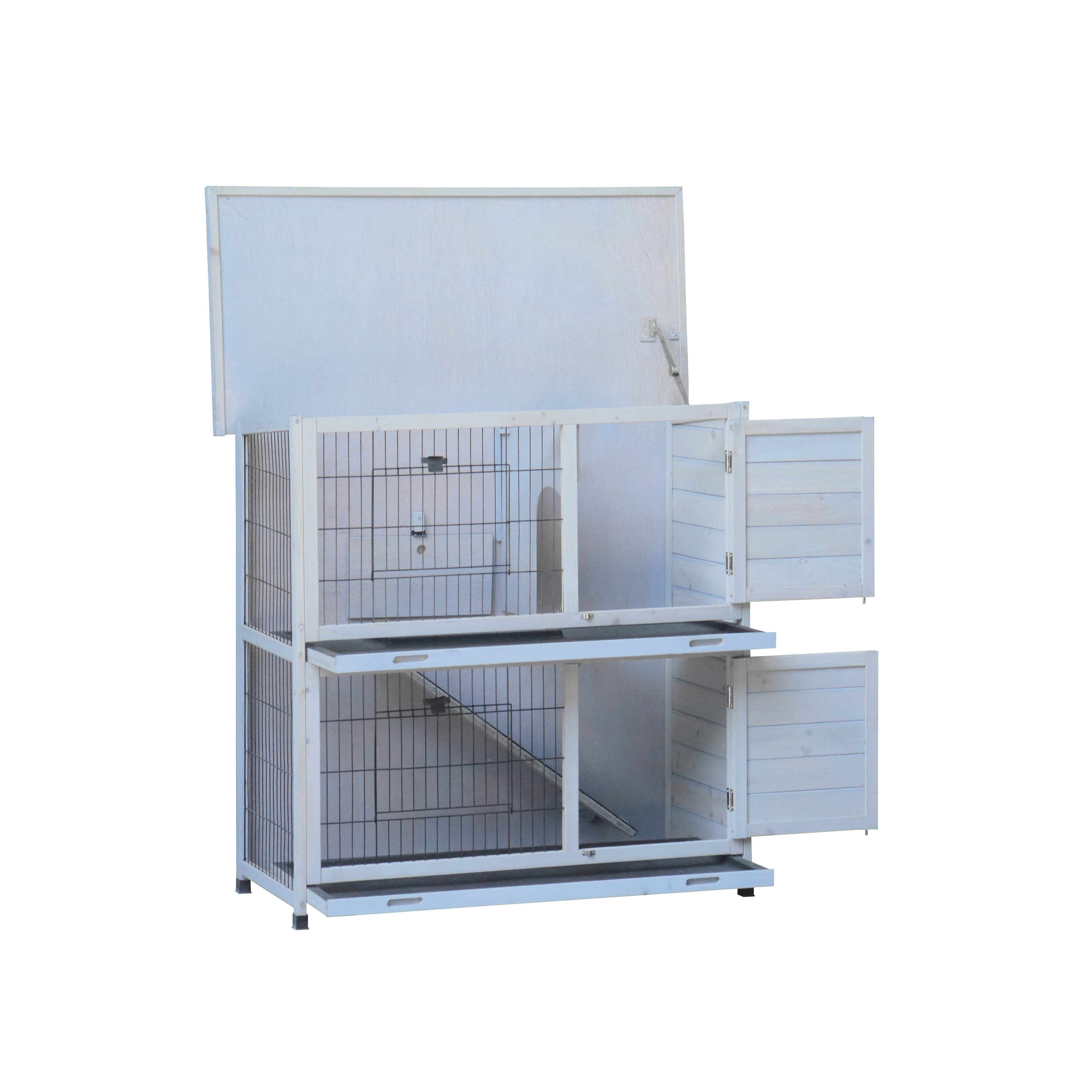 LIVIZA GIJ-PCR-001GY Chicken-Coops-Rabbit-Hutches - View #4
