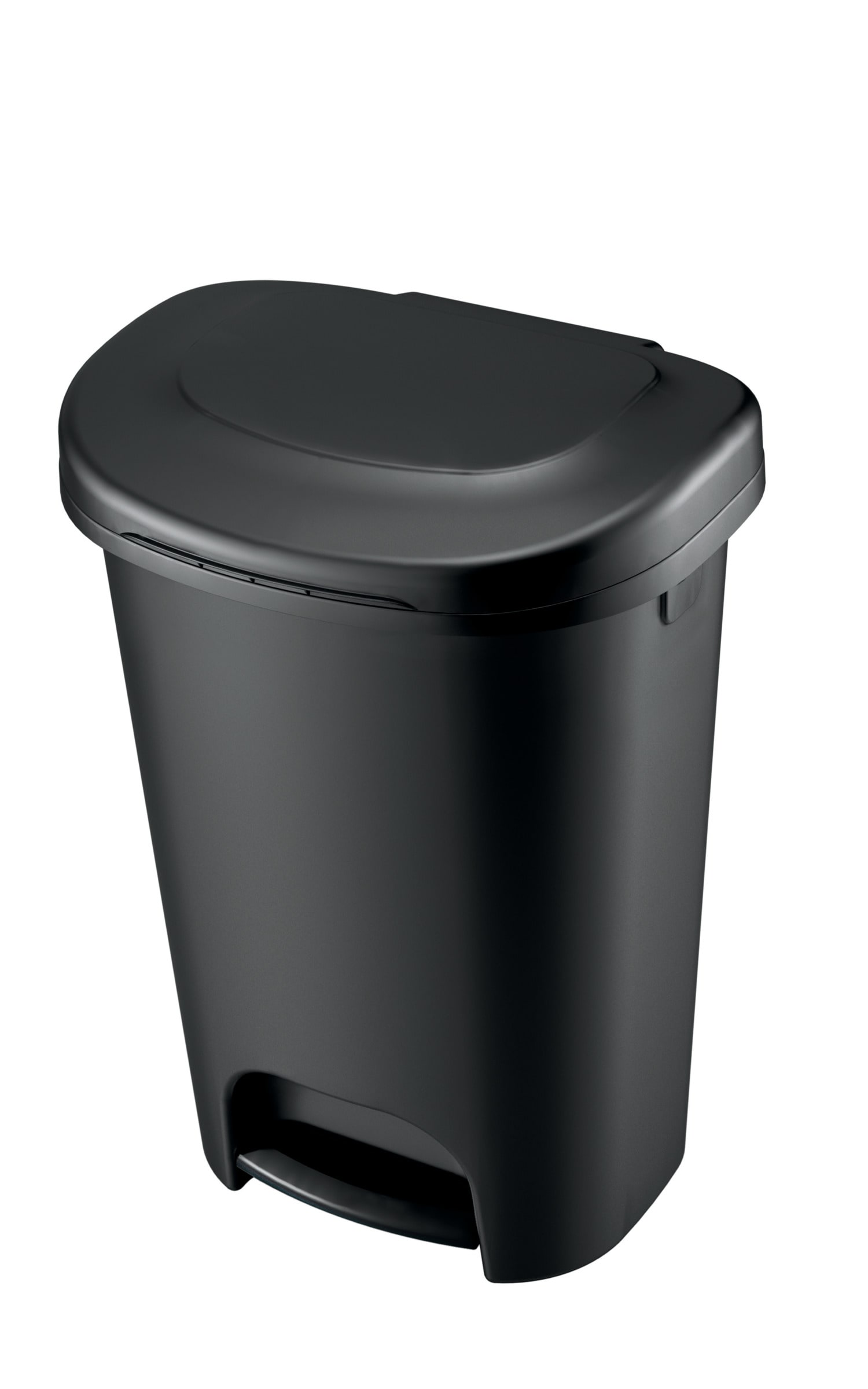 Rubbermaid Utility 10.25-Gallons Black Plastic Trash Can Indoor in