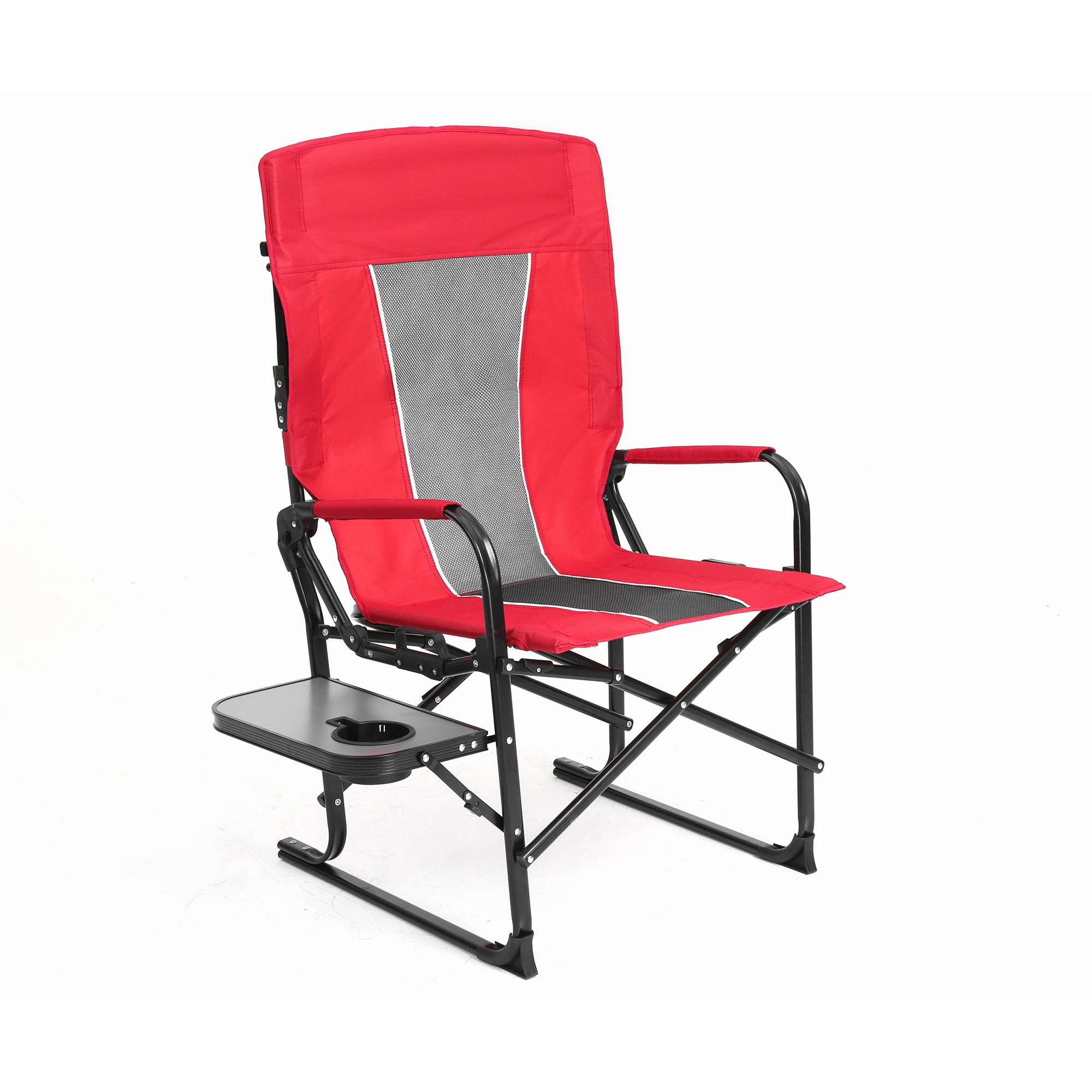 Mondawe MO-P2AC2417GOG1 Polyester Red Folding Camping chair Adjustable and Carrying Strap/Handle Included