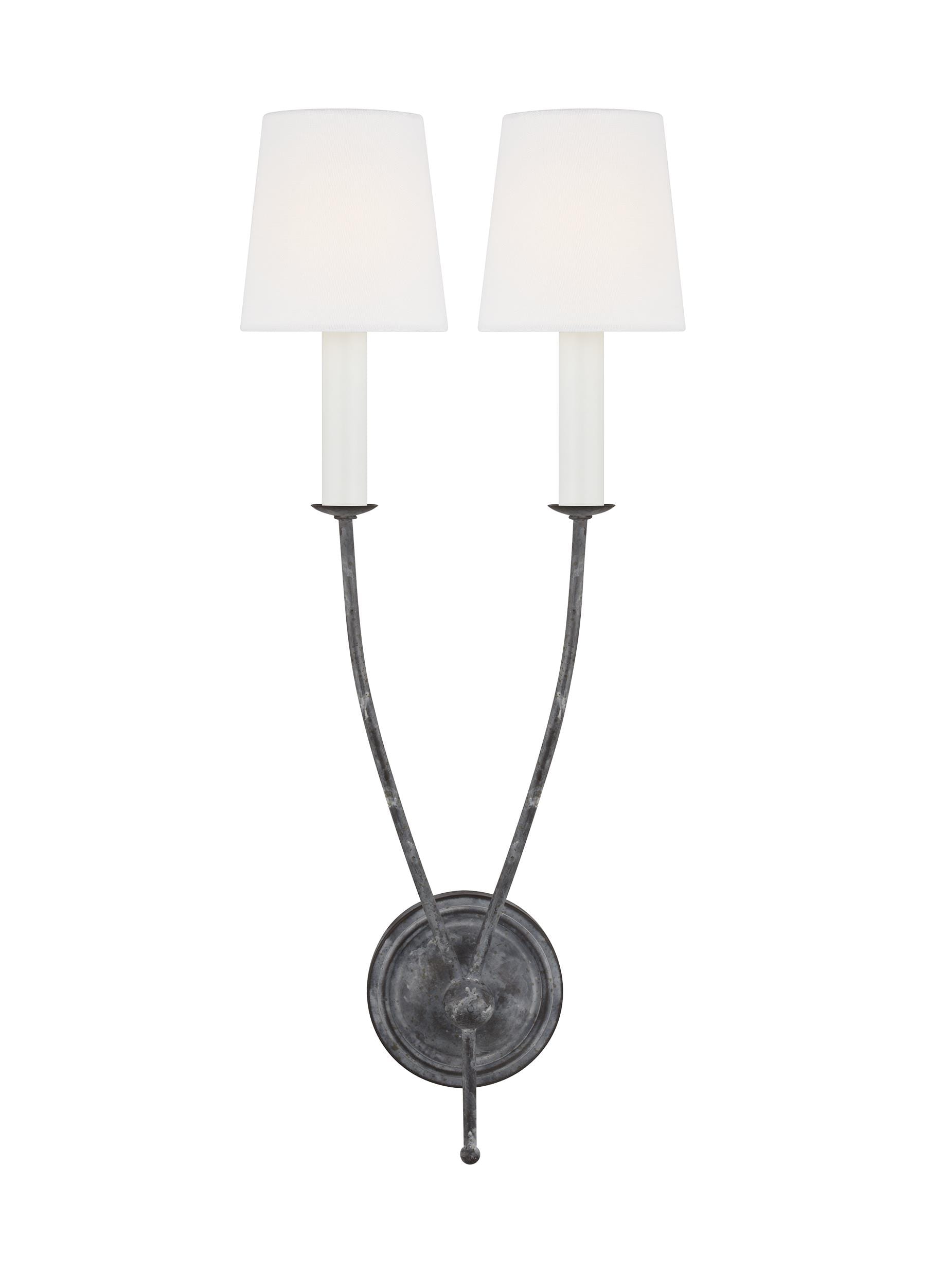 Generation Lighting CW1042WGV Richmond 10.125-in W 2-Light Weathered Galvanized Transitional Wall Sconce