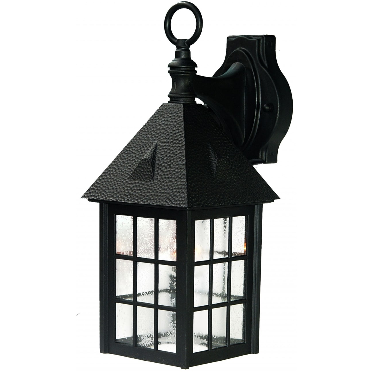 HomeRoots 4000398621 1 -Light 16-in H Black Hardwired Outdoor Wall Light