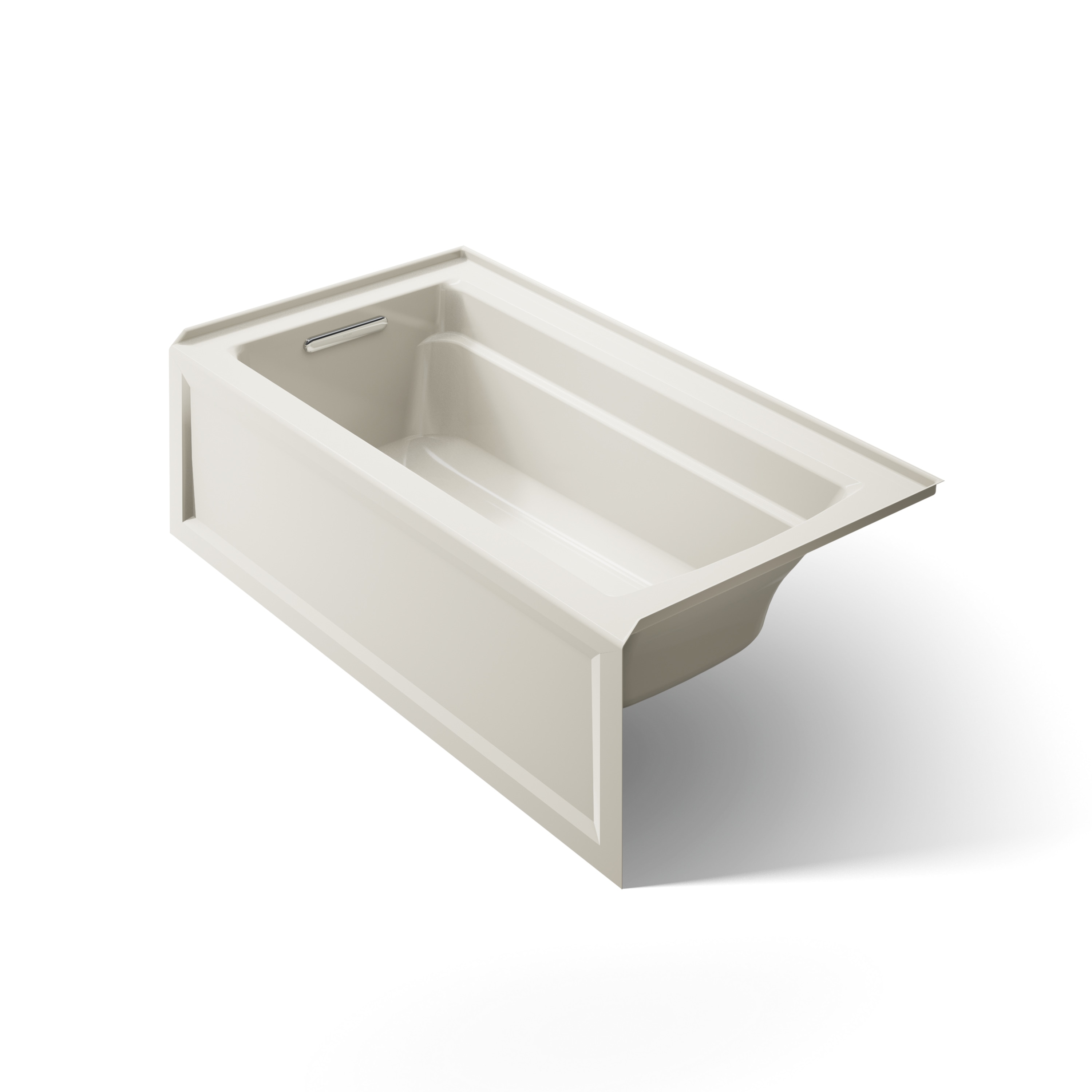 KOHLER Archer 32-in x 60-in Biscuit Acrylic Alcove Bathtub (Left Drain