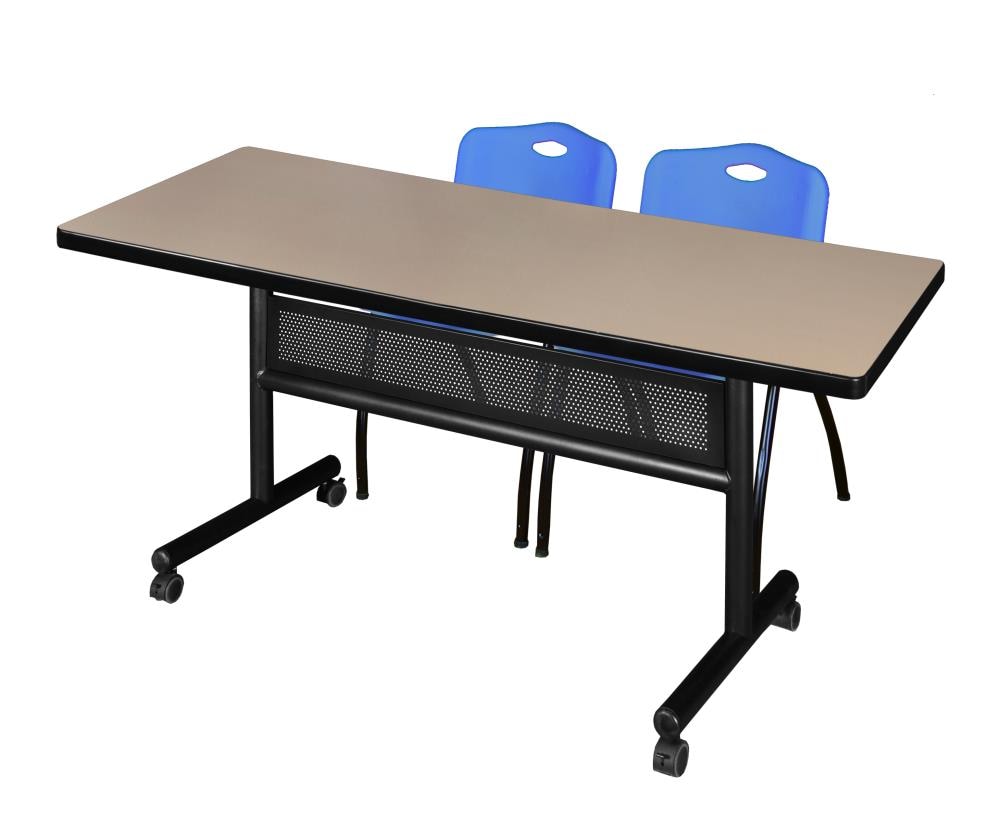 Regency MKFTM7230BE47BE Training Off-white 4-Person Training Table (72-in W x 29-in H)