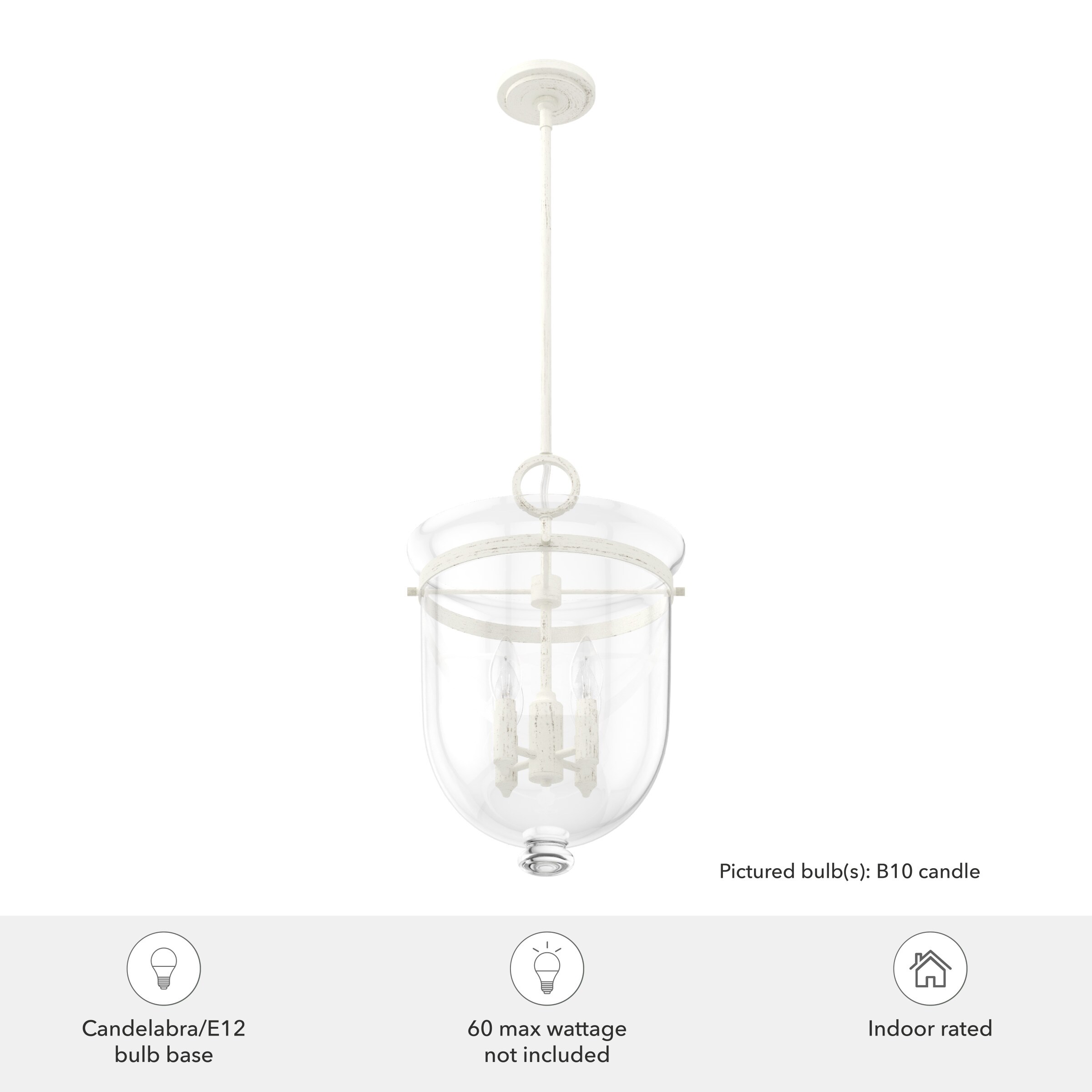 Belltown Timeless Rustic White 4-Light Urn Pendant