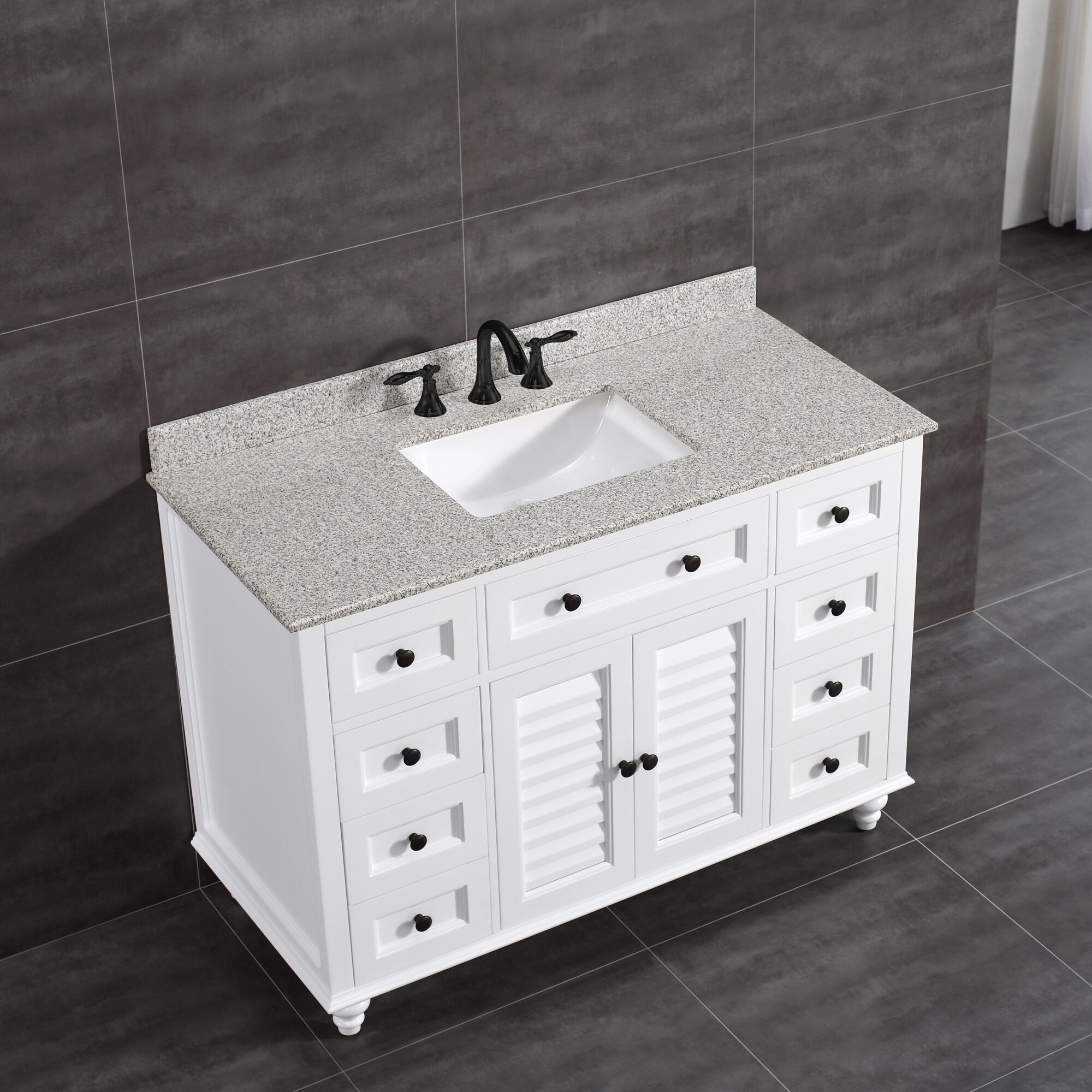 OVE Decors Heather 48-in White Undermount Single Sink Bathroom Vanity ...