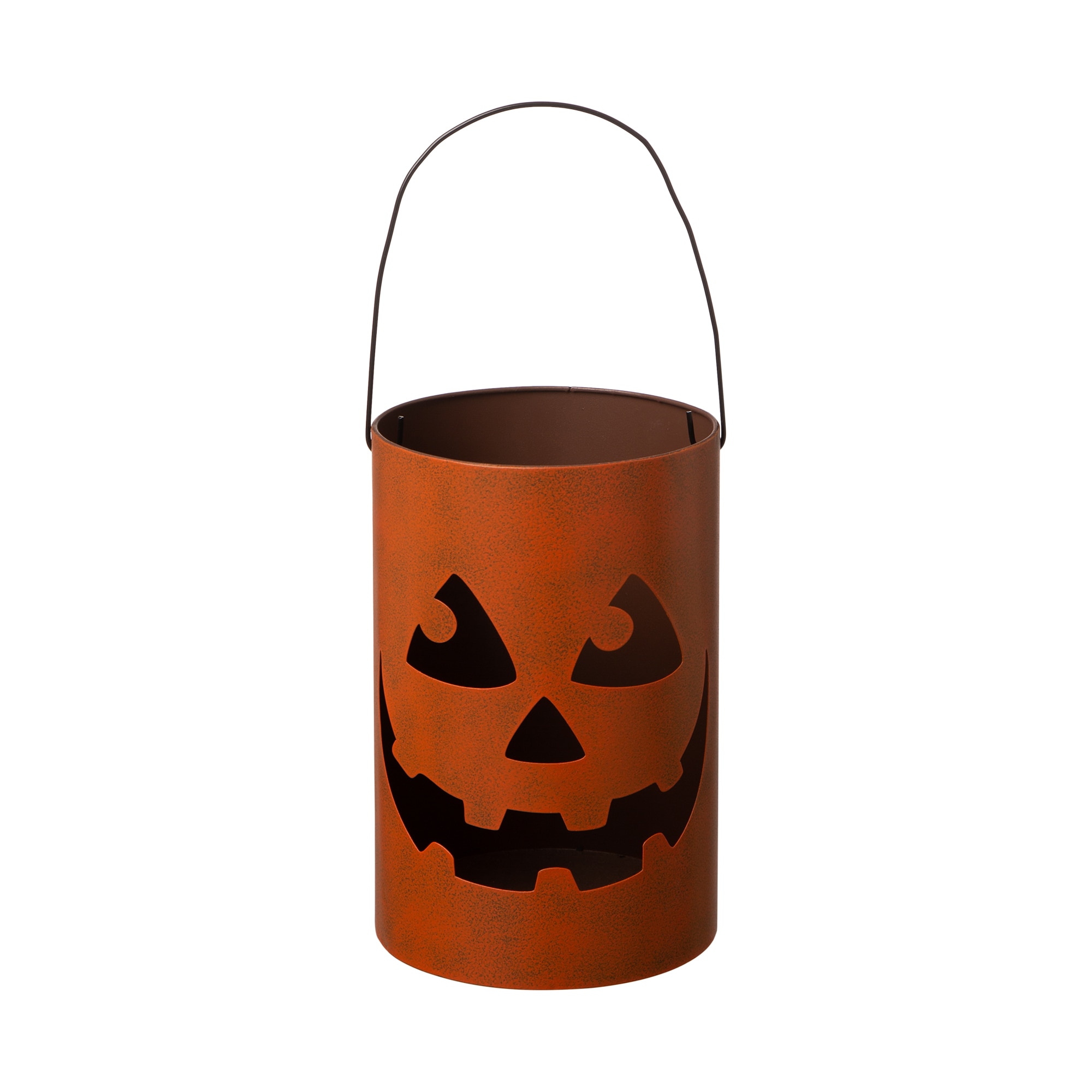 Skull Halloween Pail Orange