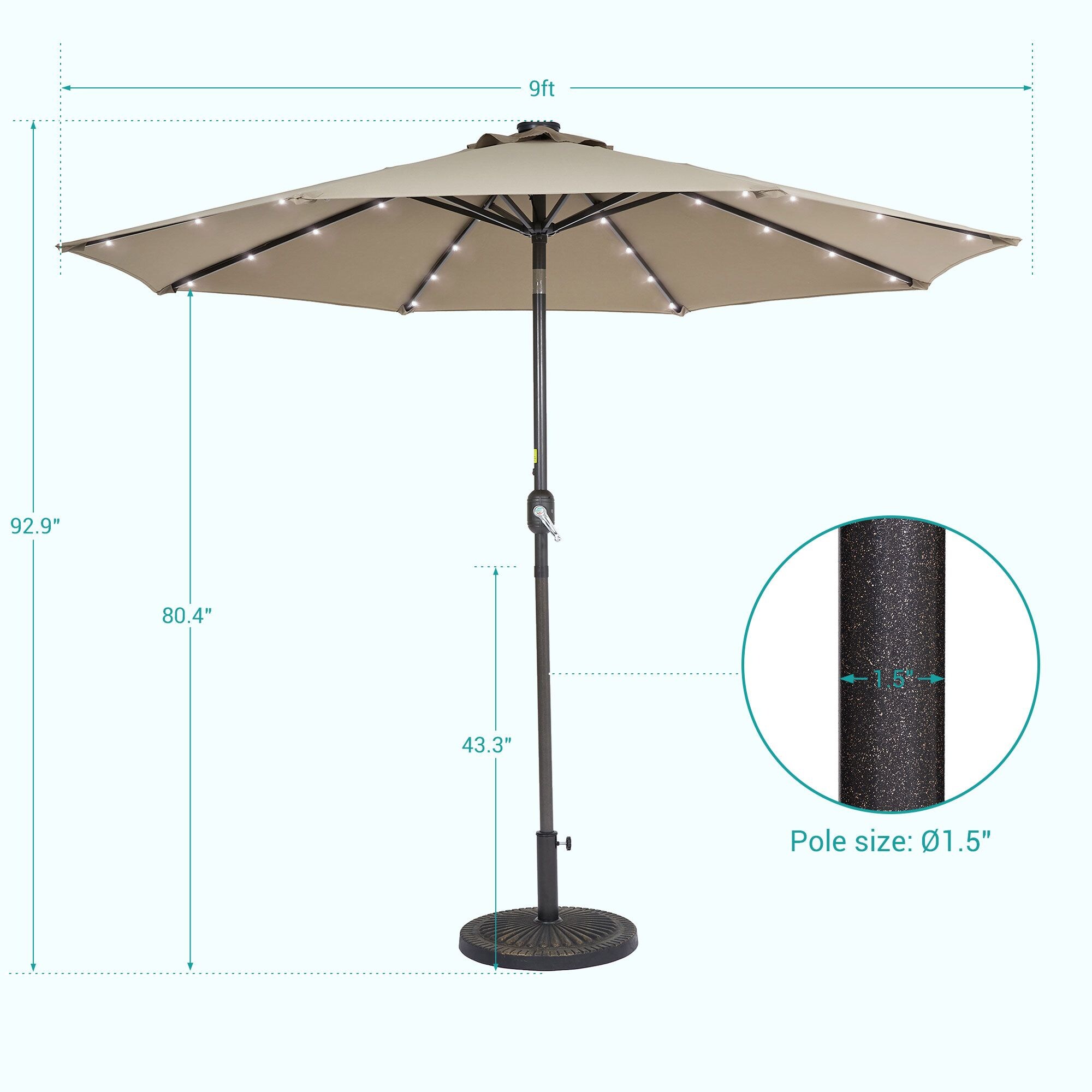 ACEGOSES LW-LED270TP Umbrellas-2 - View #2