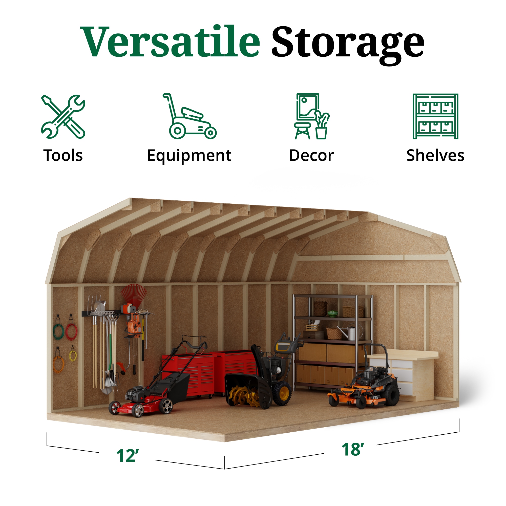 Little Cottage Co 12X18 VGB-6-PC-FK Wood-Storage-Buildings - View #5