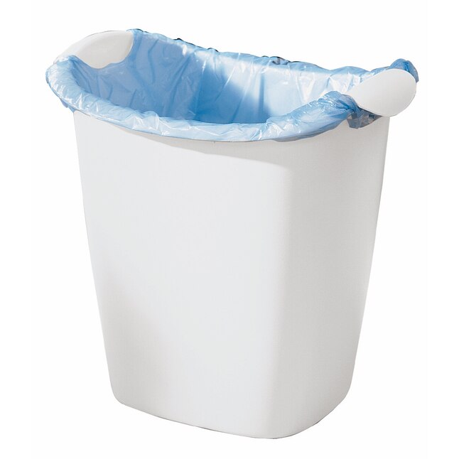 Rubbermaid 3.5-Gallon White Plastic Trash Can in the Trash Cans