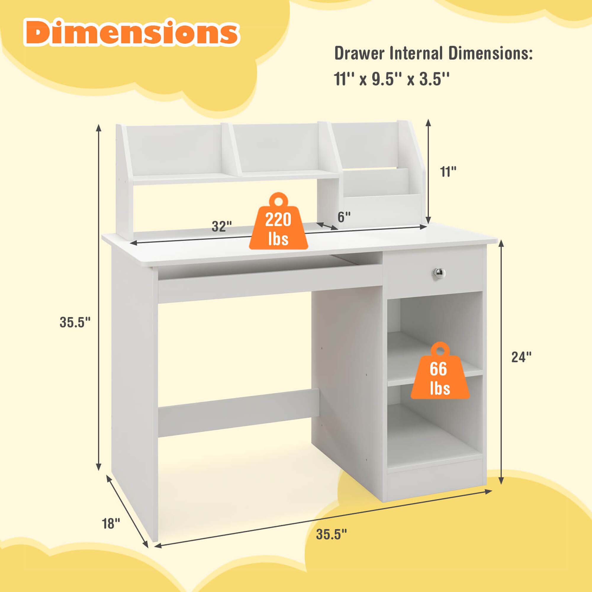 Costway CLS00018 desks - View #2