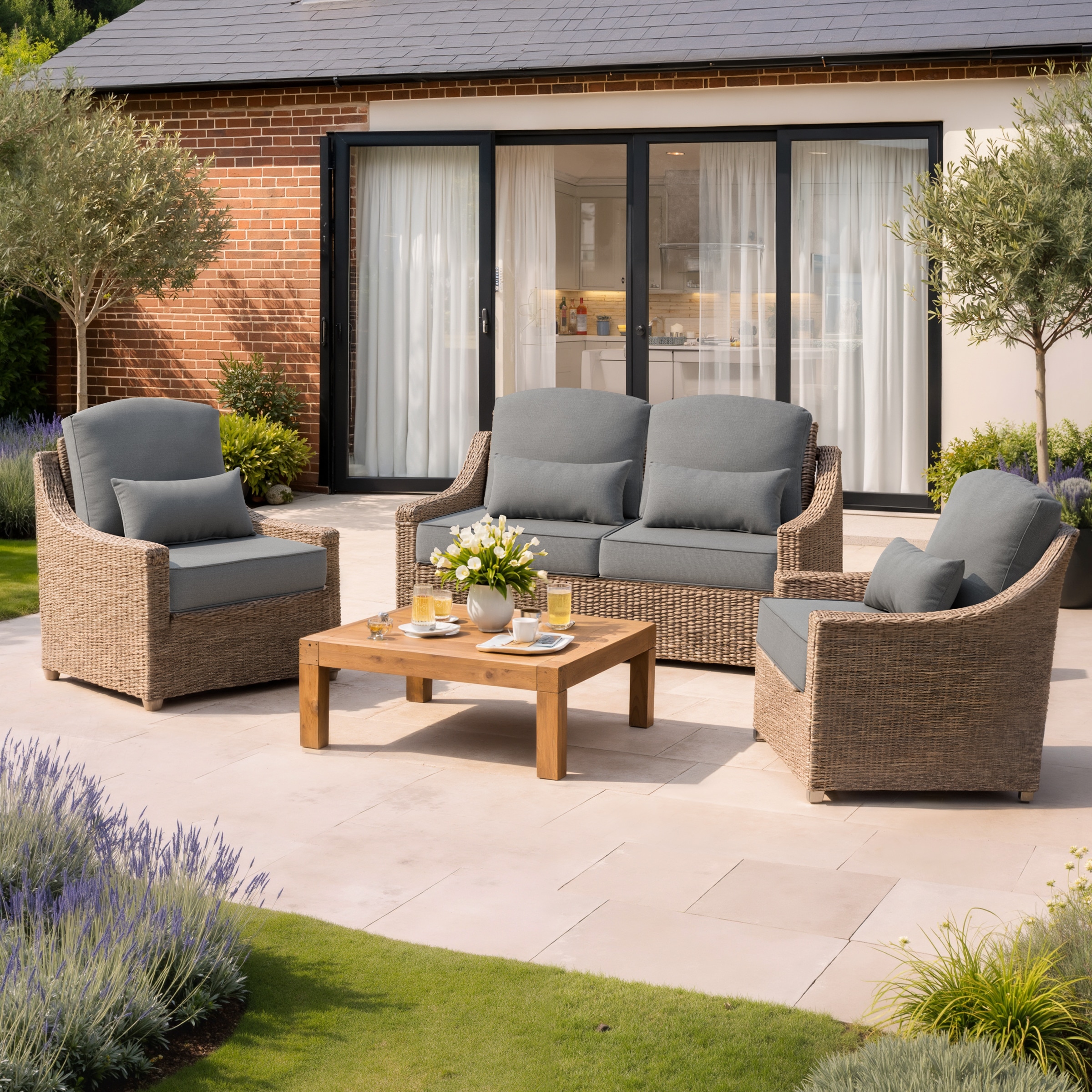 Crestlive Products 4-Piece Patio chair cushion