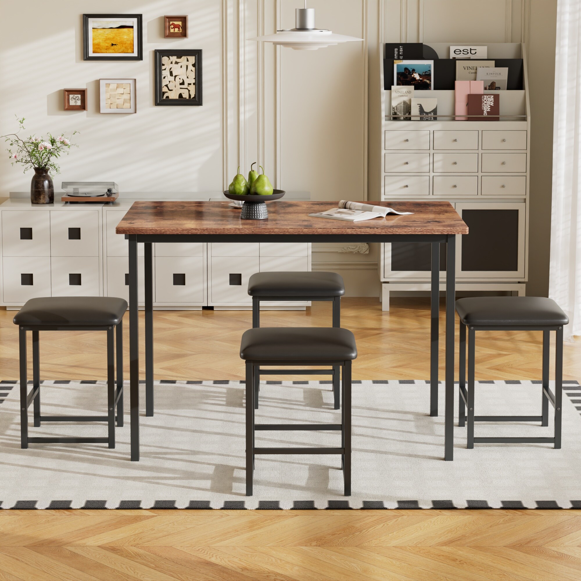 Vecelo LOE-XJM-TC22-BRN Dining-Sets - View #6