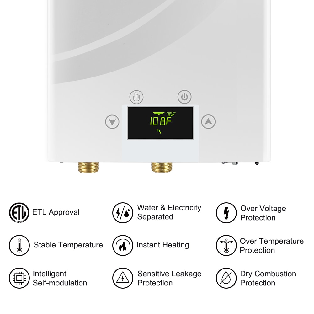 Camplux Camplux Electric Tankless Water Heater 27kW 240V, Instant Hot ...