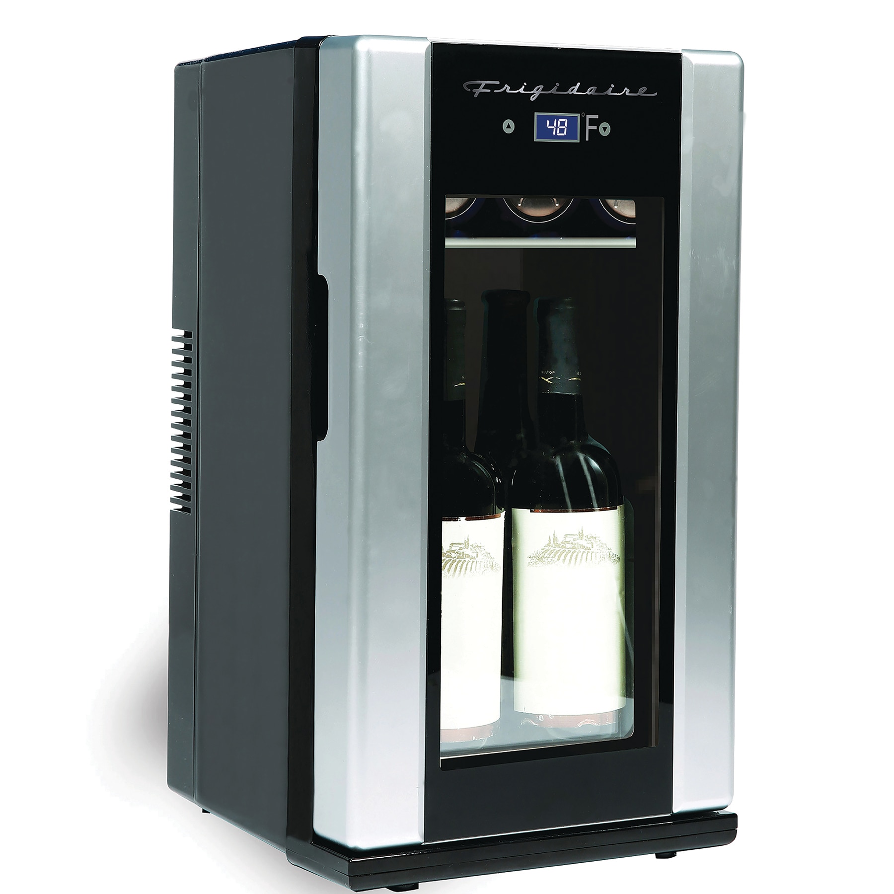 Compact Stainless Steel Mini Beverage Fridge with Glass Door