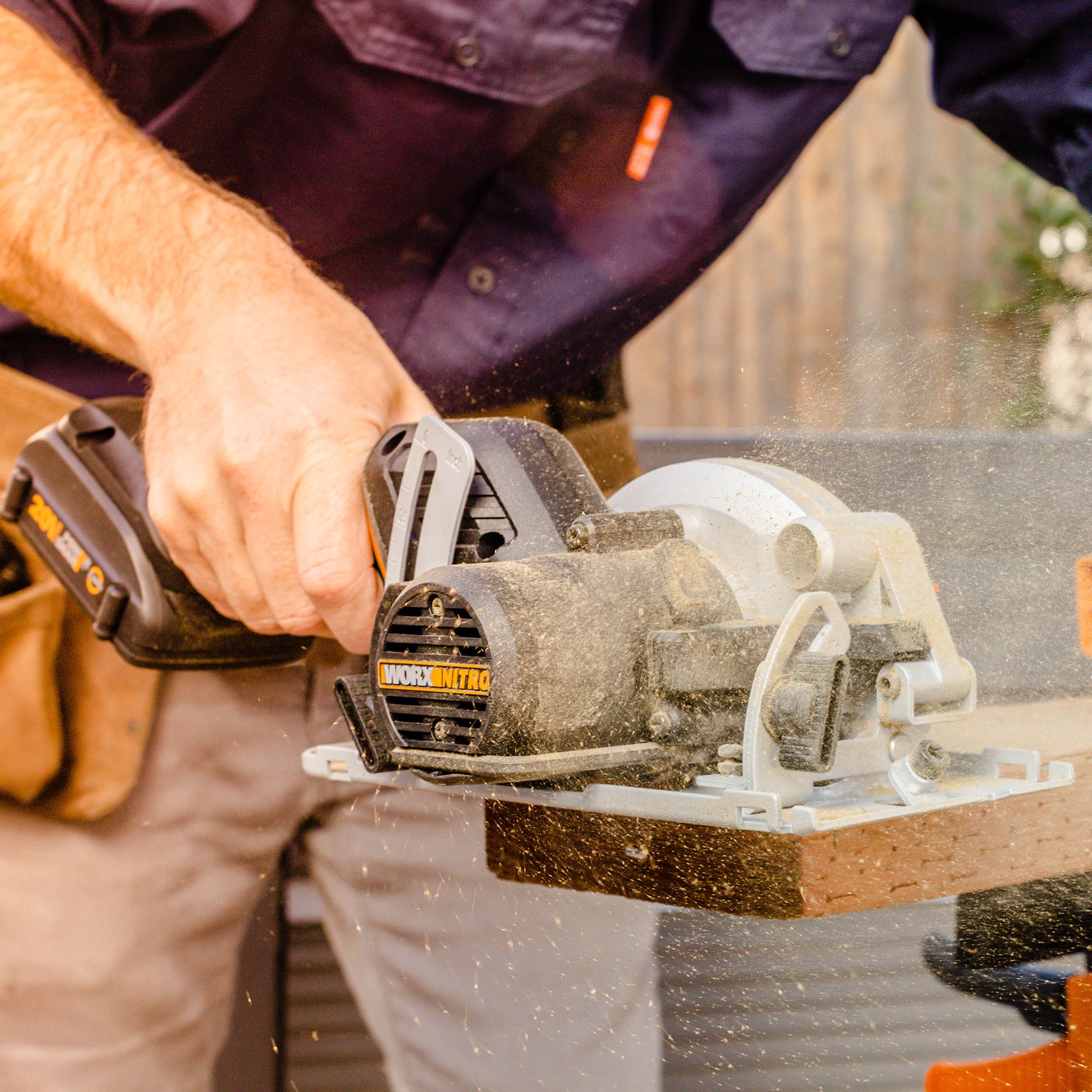 WORX Nitro Power Share 20-volt Max 4-1/2-in Cordless Compact Circular Saw  (Bare Tool)