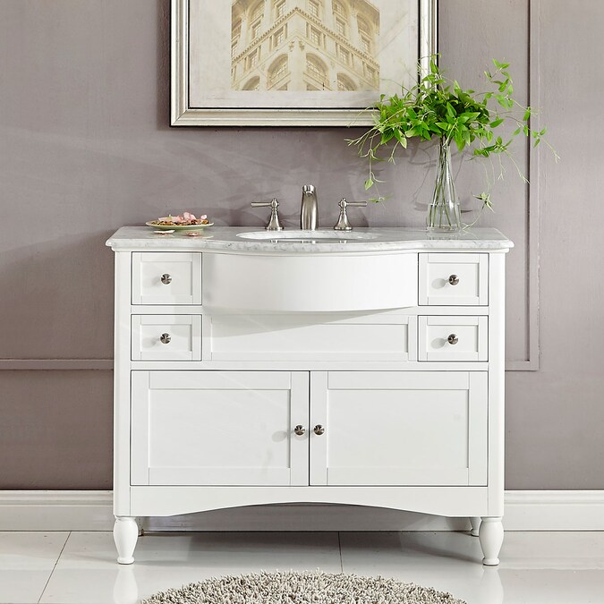 Single Sink Bathroom Vanity, 45 Inch Vanity Cabinet
