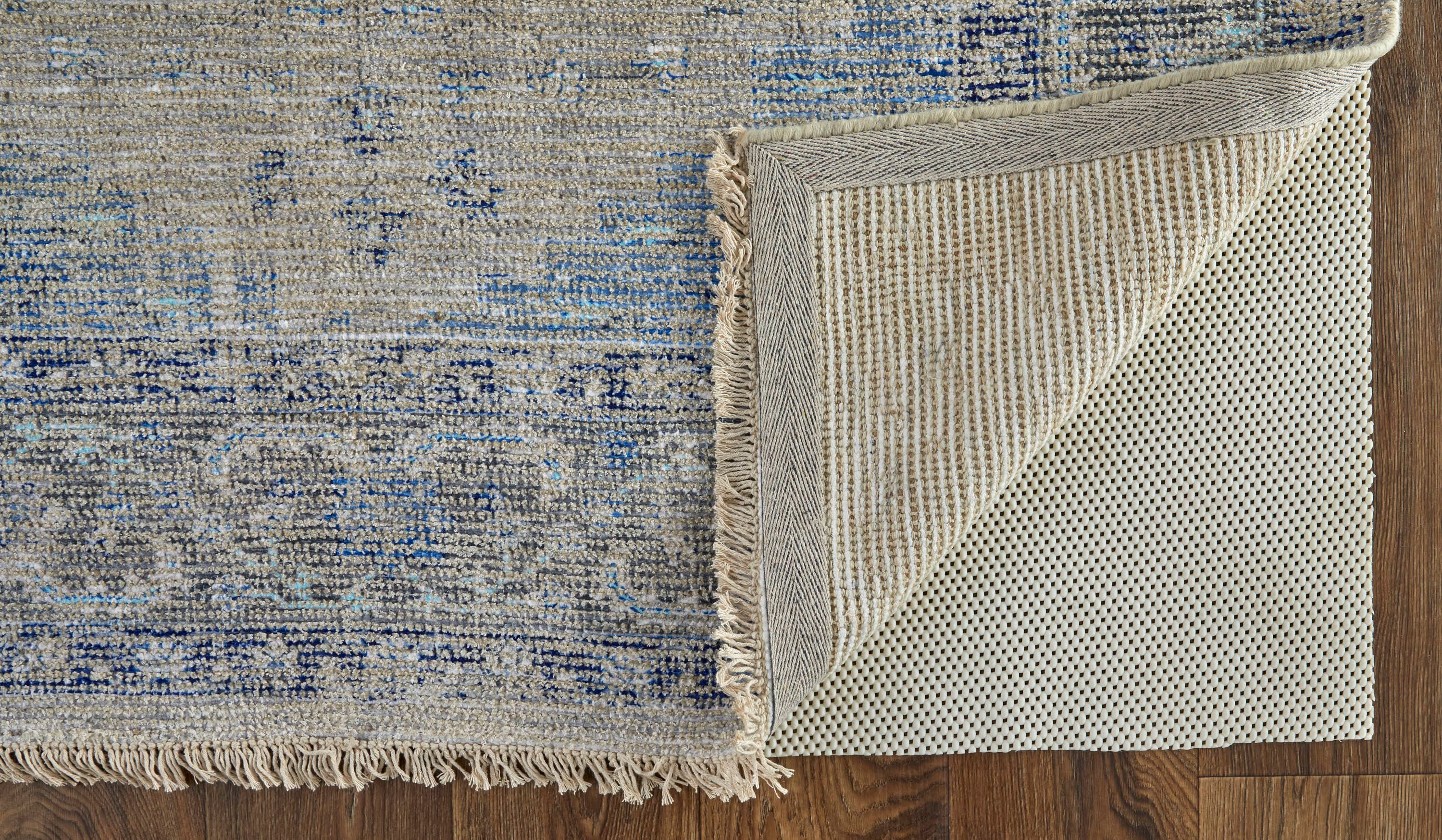 Spa Blue & Warm Gray Handmade Tufted Wool-Viscose Blend Area Rug - 2' x 3'