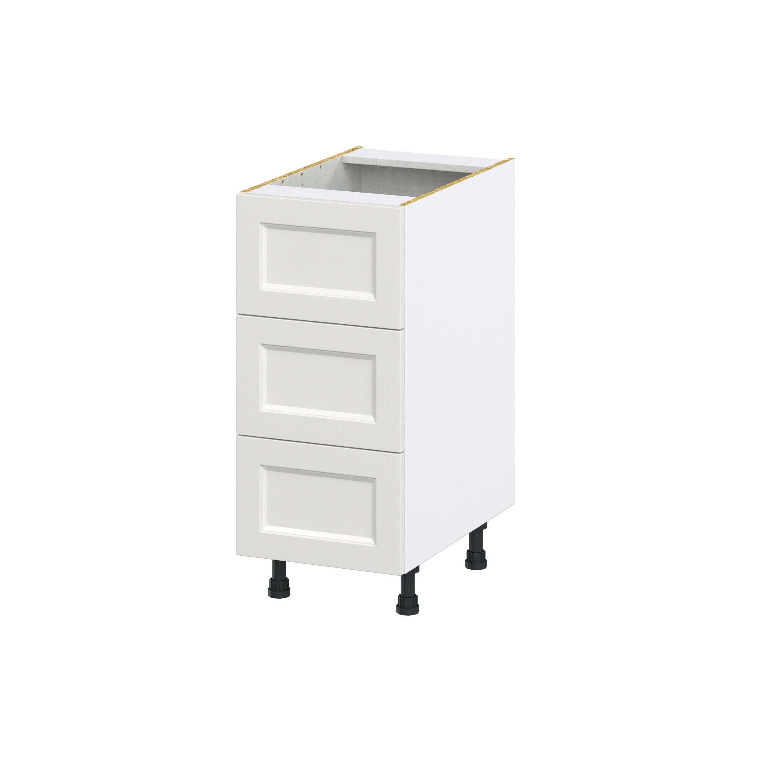 Hugo&Borg DSB3DA15-RI Riviera 15-in W x 34.5-in H x 24-in D Bright White 3 -Drawers Drawer Base Fully assembled Cabinet Shaker)