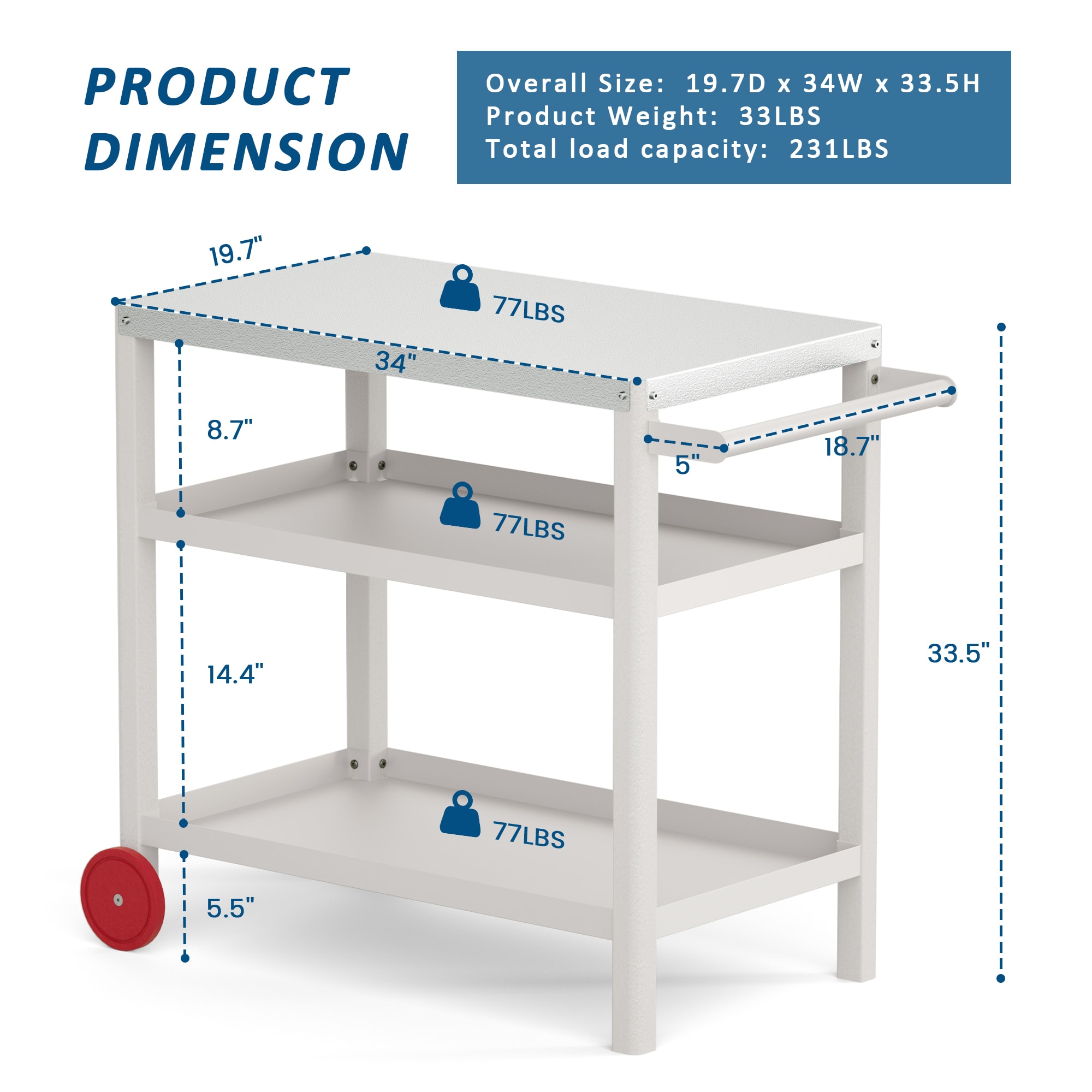 Poly furniture KC-SS07-WT Grill-Carts-Grill-Stands - View #5
