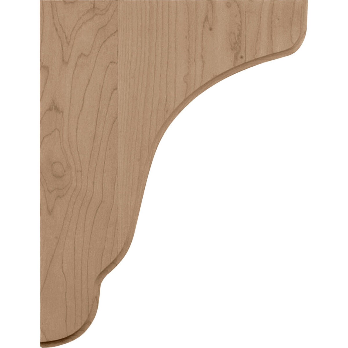 Plymouth Rubberwood Brown 11" Hand-Carved Wood Corbel