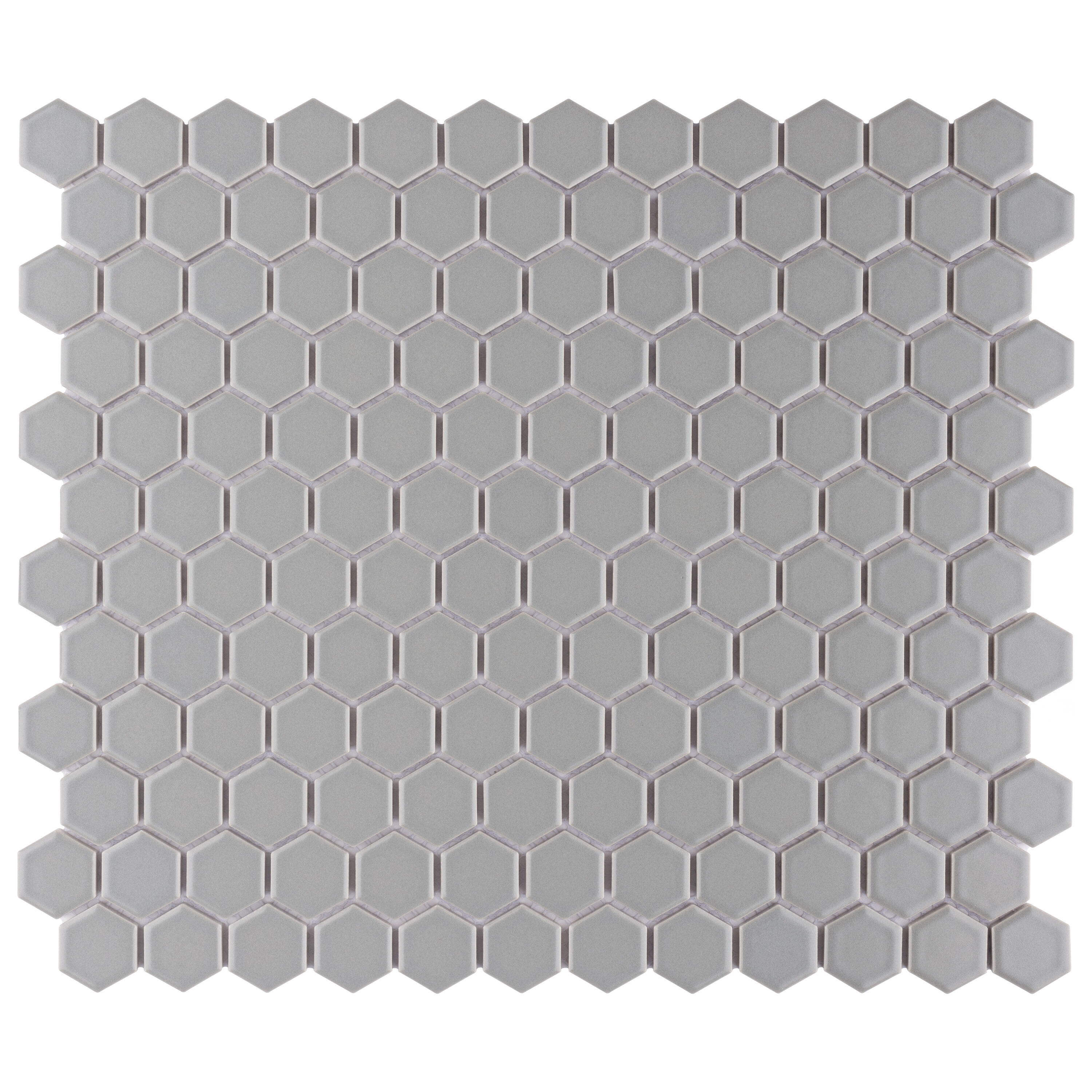 Affinity Tile (Sample) Metro 1 in. Hex Matte Light Grey 6-in x 6-in ...