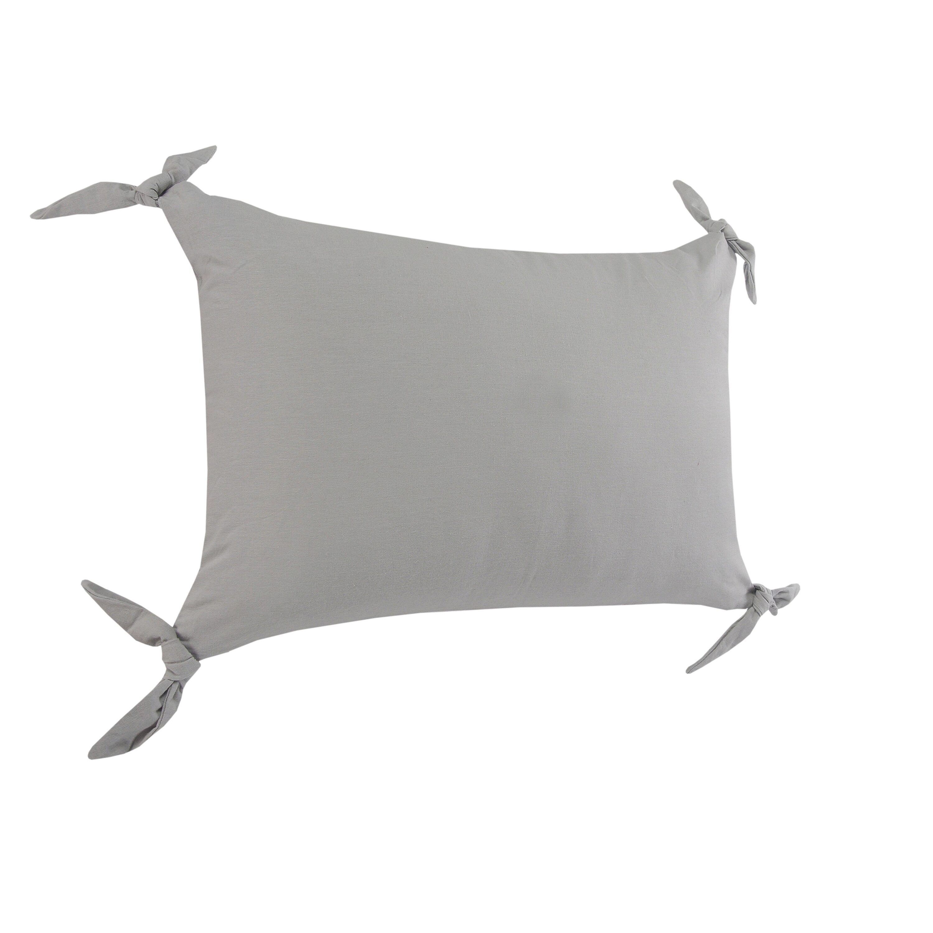 LR Home 2567A0084934J8 Aisha 16-in x 24-in Light Gray Rectangular Indoor Decorative Pillow