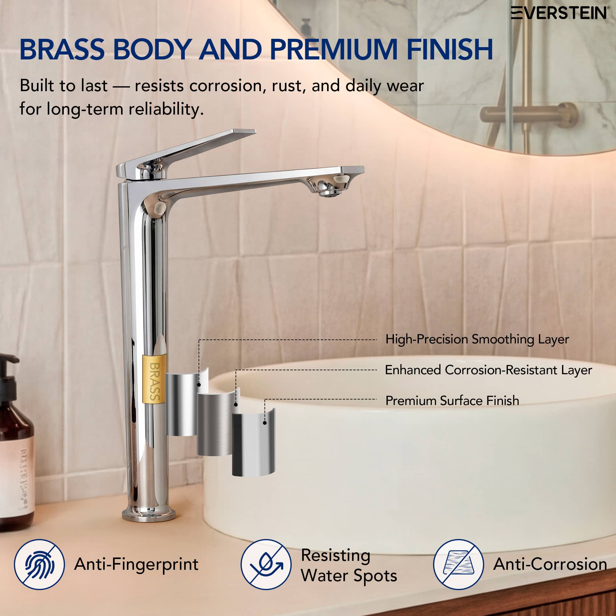 EVERSTEIN SFS-1320B-CH Lavatory-Faucets - View #5