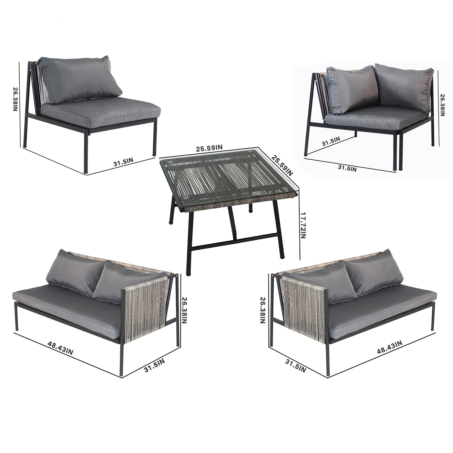 Bybafun YB0700001 Patio-Conversation-Sets - View #5
