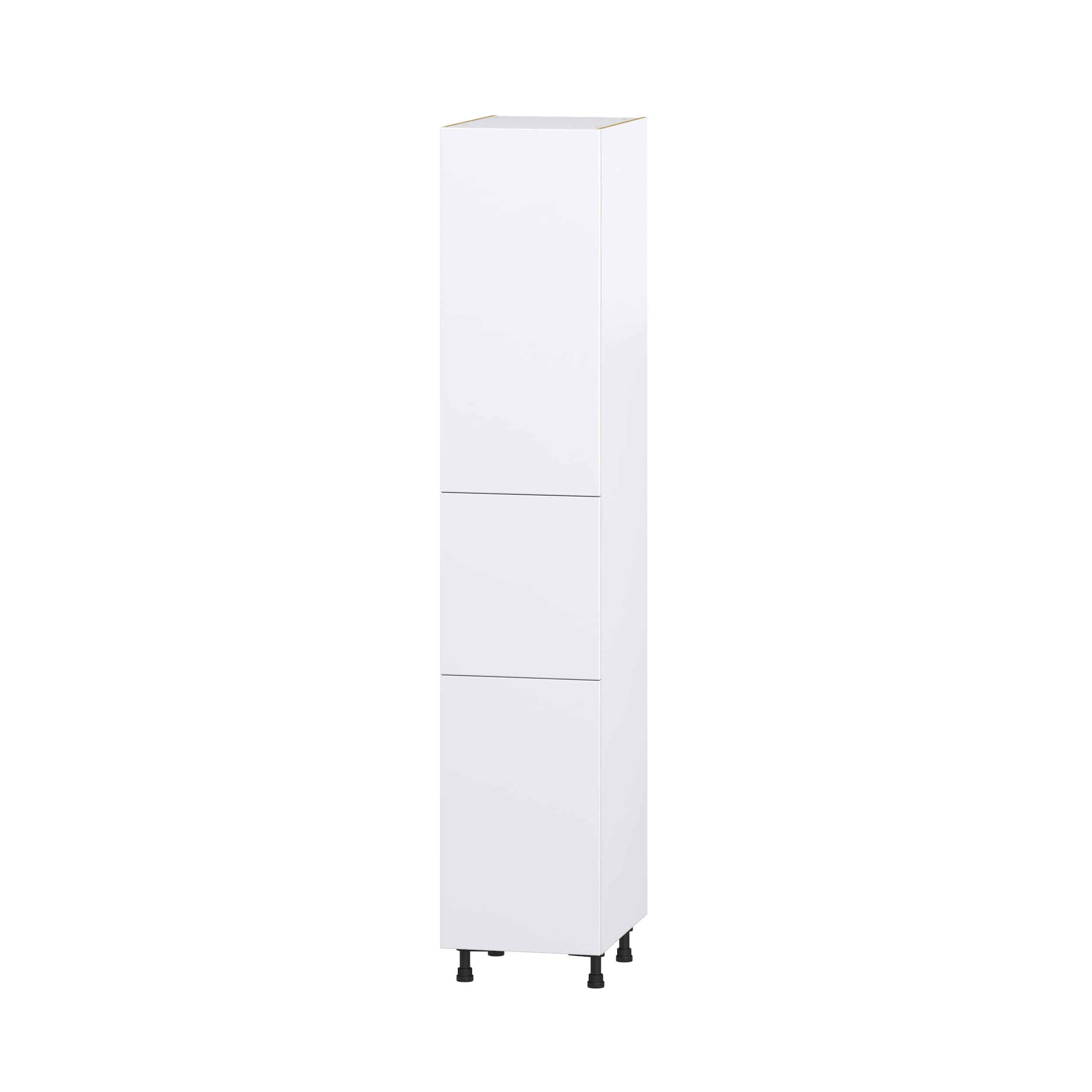 Hugo&Borg DST182494.5(L/R)-LA Lasalle 18-in W x 94.5-in H x 24-in D Bright White Slab Pantry Fully assembled Cabinet (Flat Panel Slab)