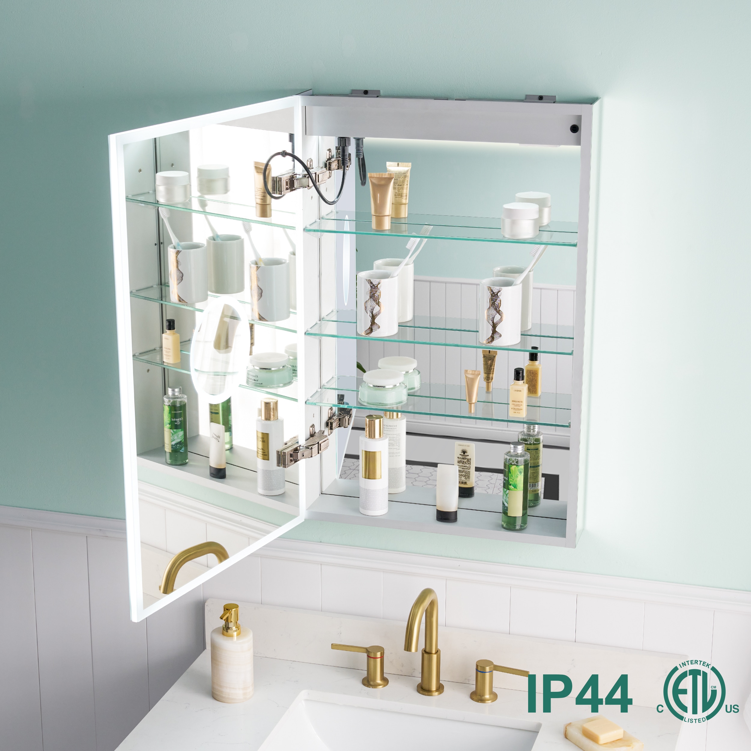 WELLFOR W8MCL2030L Bathroom-Medicine-Cabinets - View #3