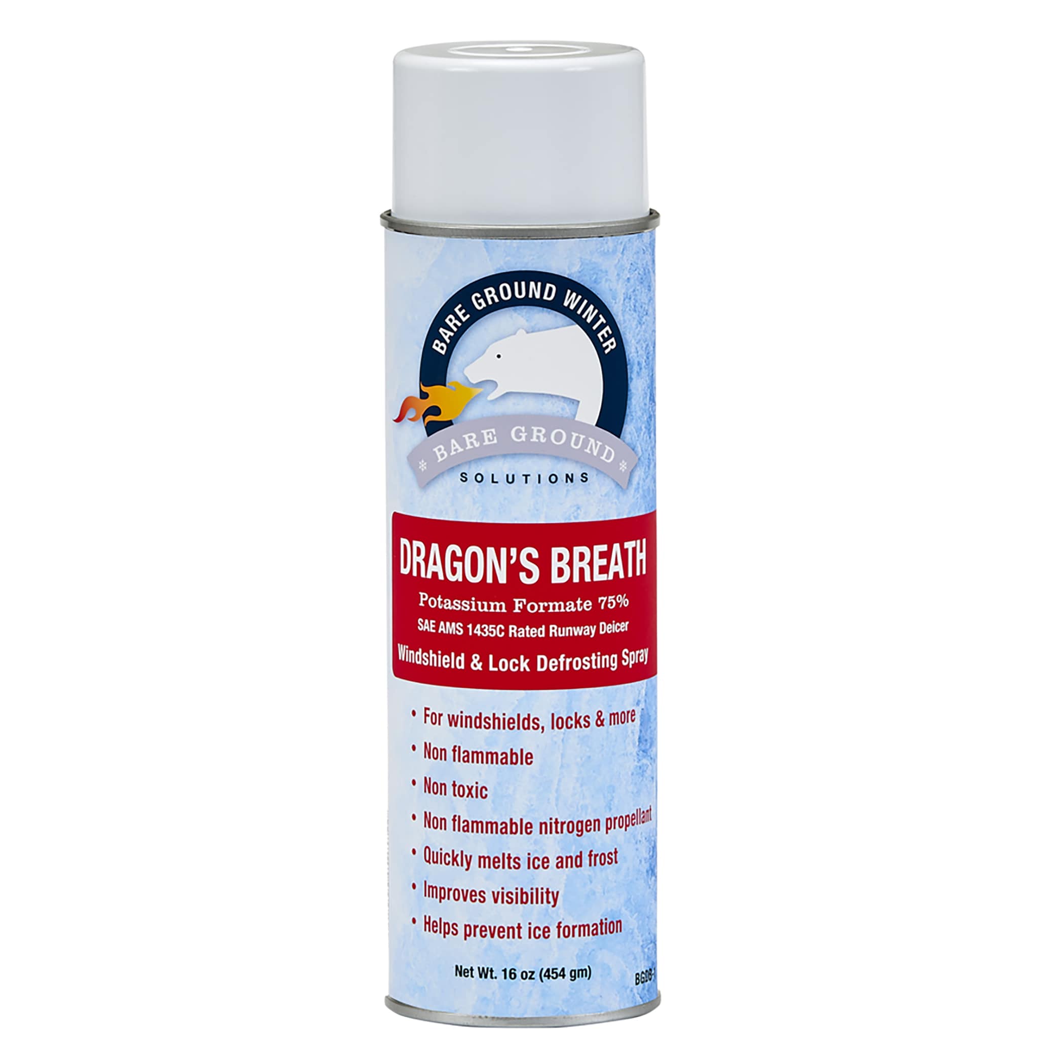 Bare Ground Natural Spray-On De-Icer, Prevents Re-Freezing, Trigger Spray, Quickly Melts Ice & Frost, For Windshields, Locks & More