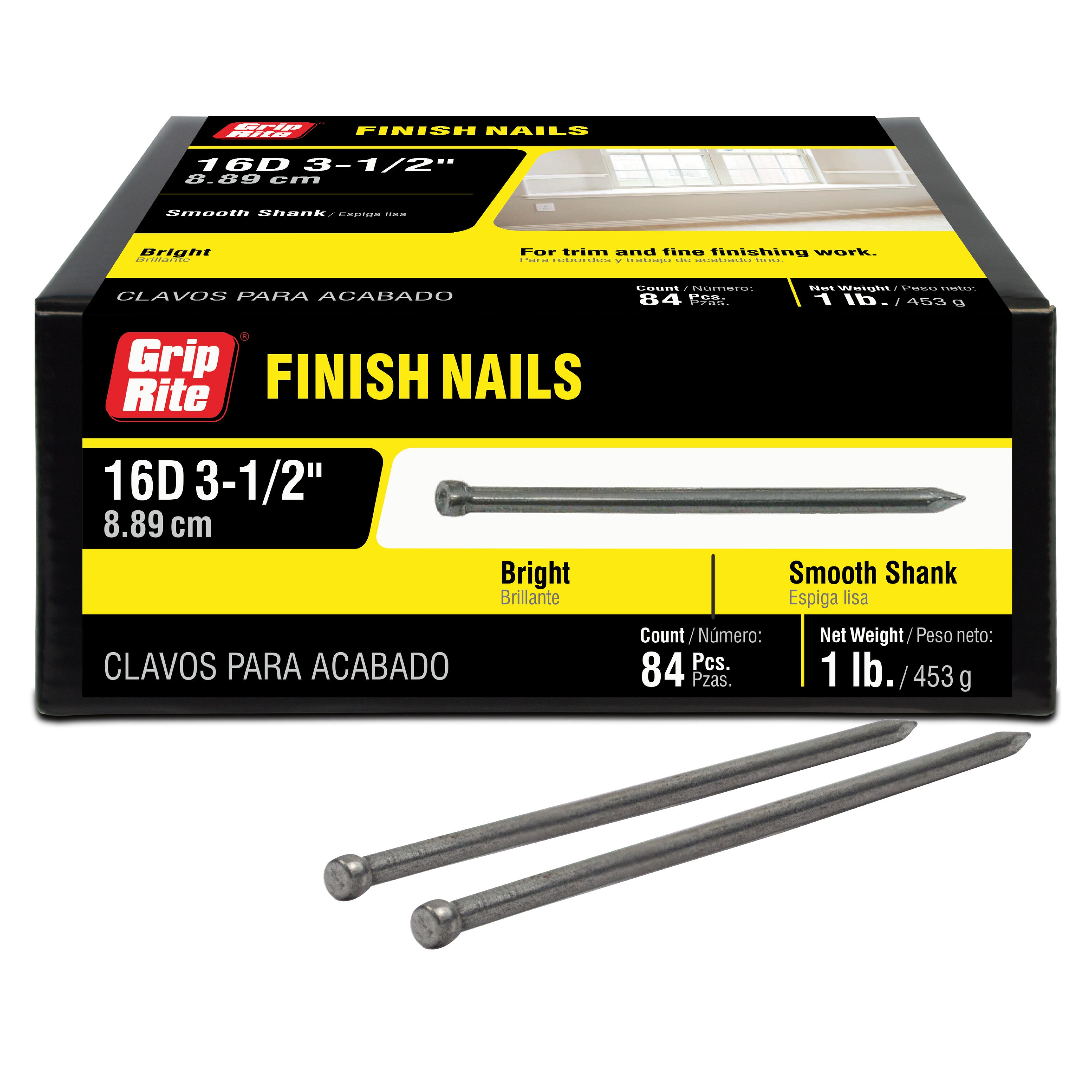 Grip-Rite 16F1 3-1/2-in 11 -Gauge Yellow zinc Finish nails 84 -Per Box