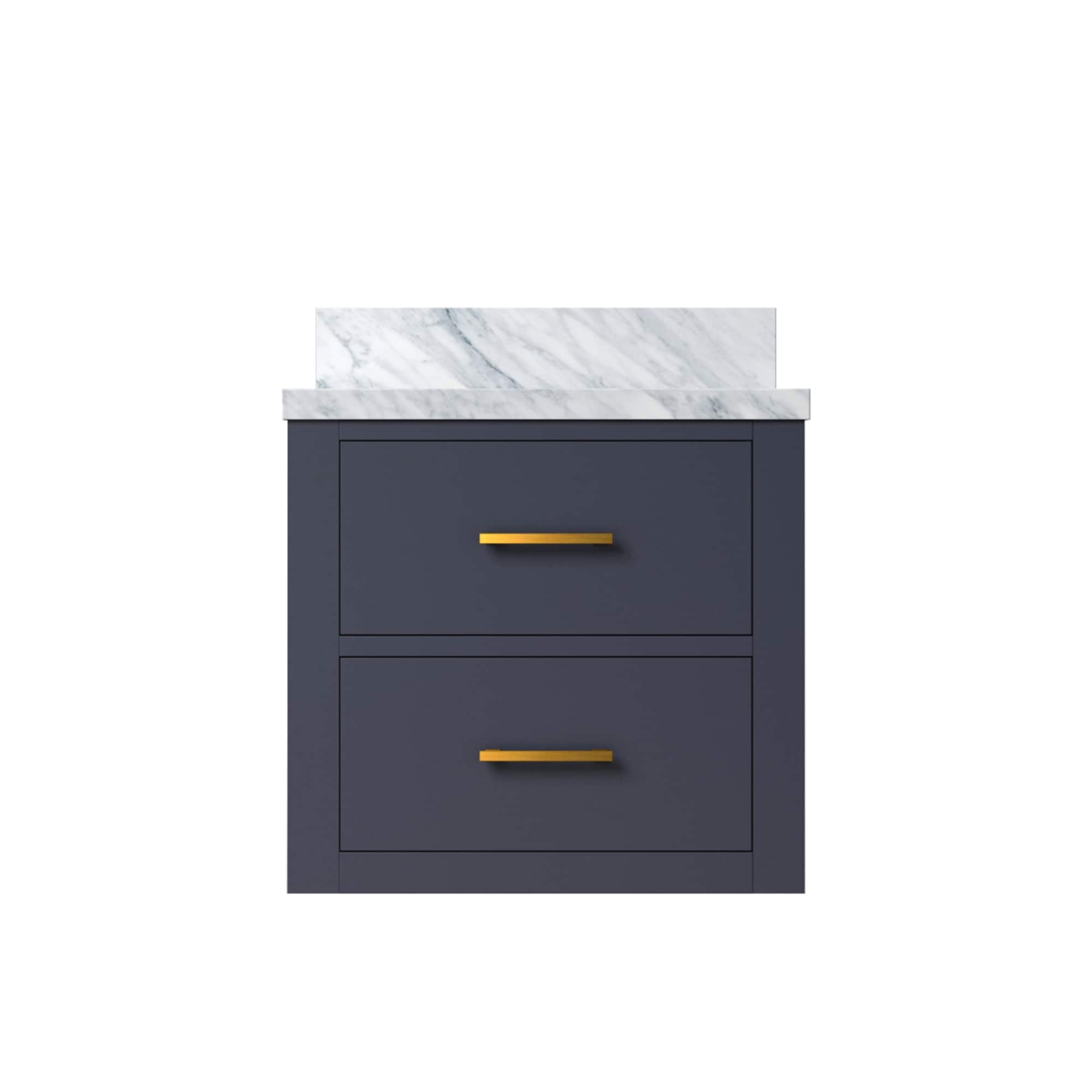 Lexora LVSO20SE500 Southold 20-in Blue Single Sink Floating Bathroom Vanity with White Acrylic Top