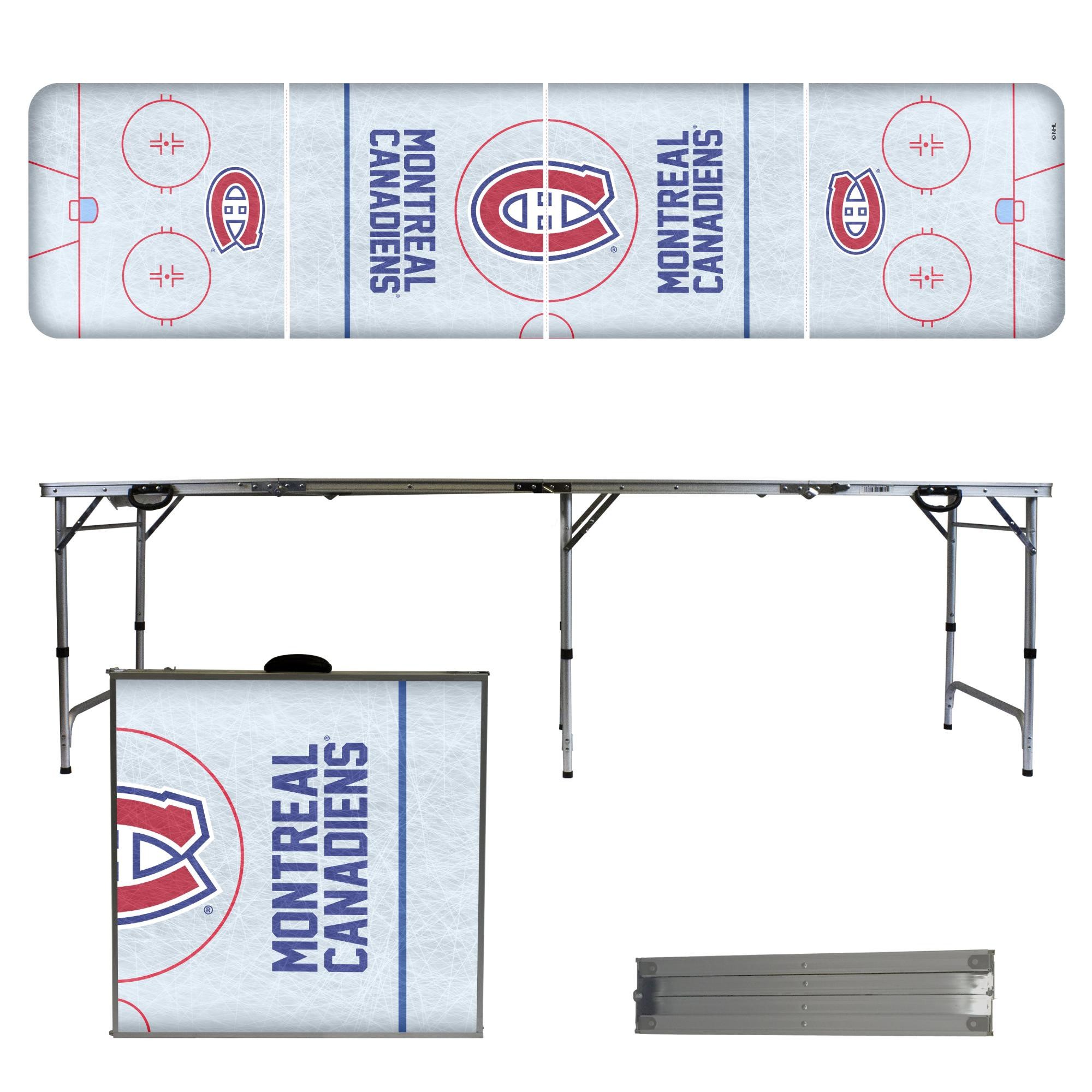 Victory Tailgate 1072183 Montreal Canadiens Tailgate Table Rectangle Extendable Outdoor Balcony Table 24-in W x 96-in L