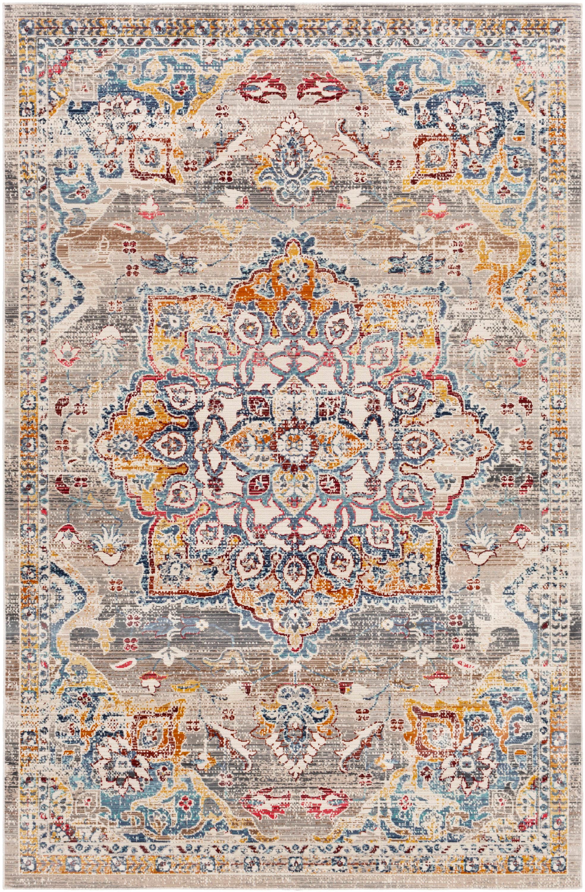 Surya DUB2308-232 Dublin 2 X 3 (ft) Medium Gray Indoor Medallion Oriental Area Rug