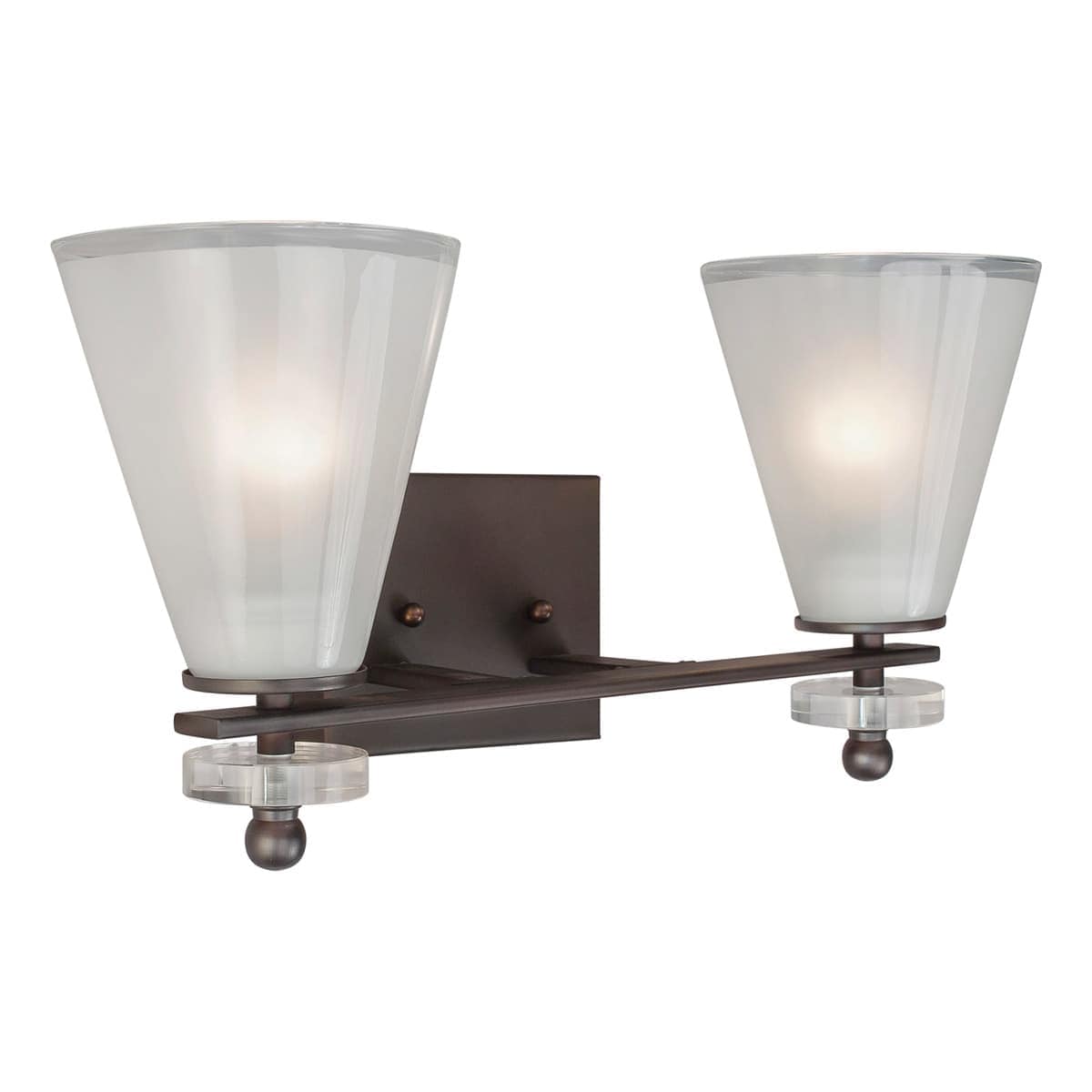 Forte Lighting  5132-02-32 Signature 2 Light 1825 inch Antique Bronze Vanity Light Wall Light